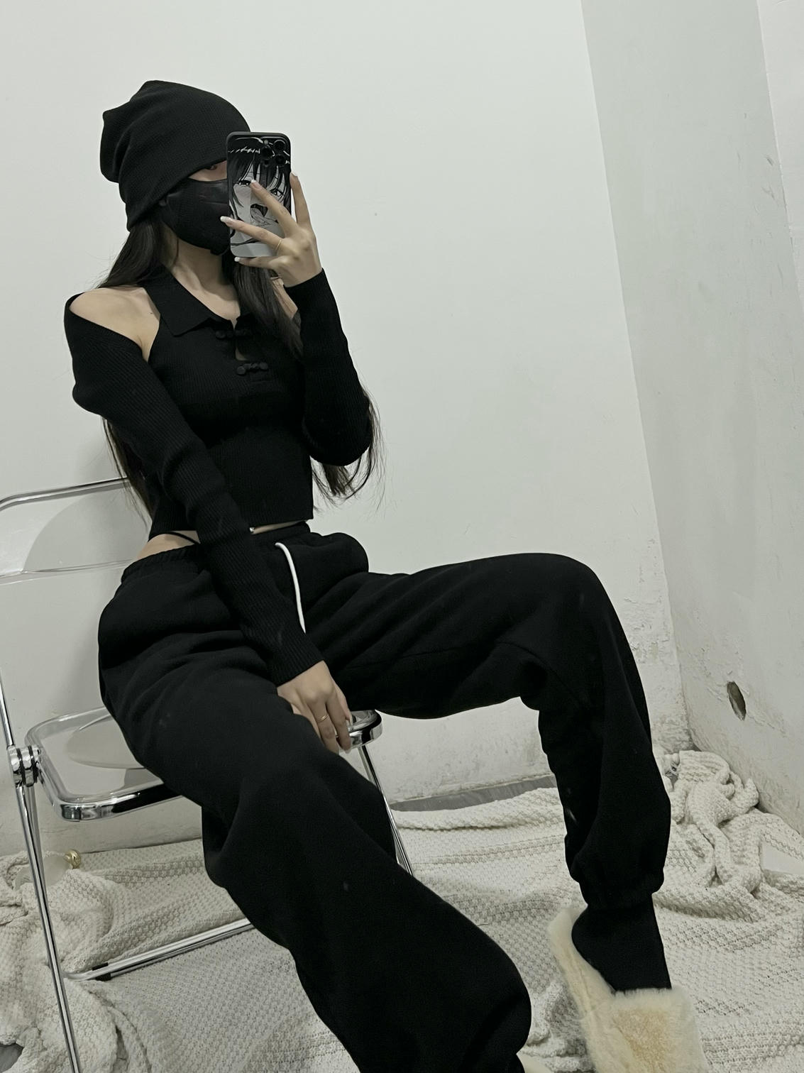 粉色的猪陈佩奇微密圈-117 冬款加绒加厚休闲裤运动宽松高腰显瘦哈伦裤抽绳束脚卫_第1集