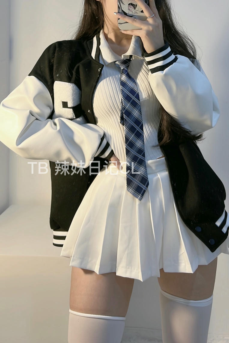 粉色的猪陈佩奇微密圈-135 欧美复古重工刺绣棒球服女潮秋冬毛呢外套美式JK套装夹克_第1集