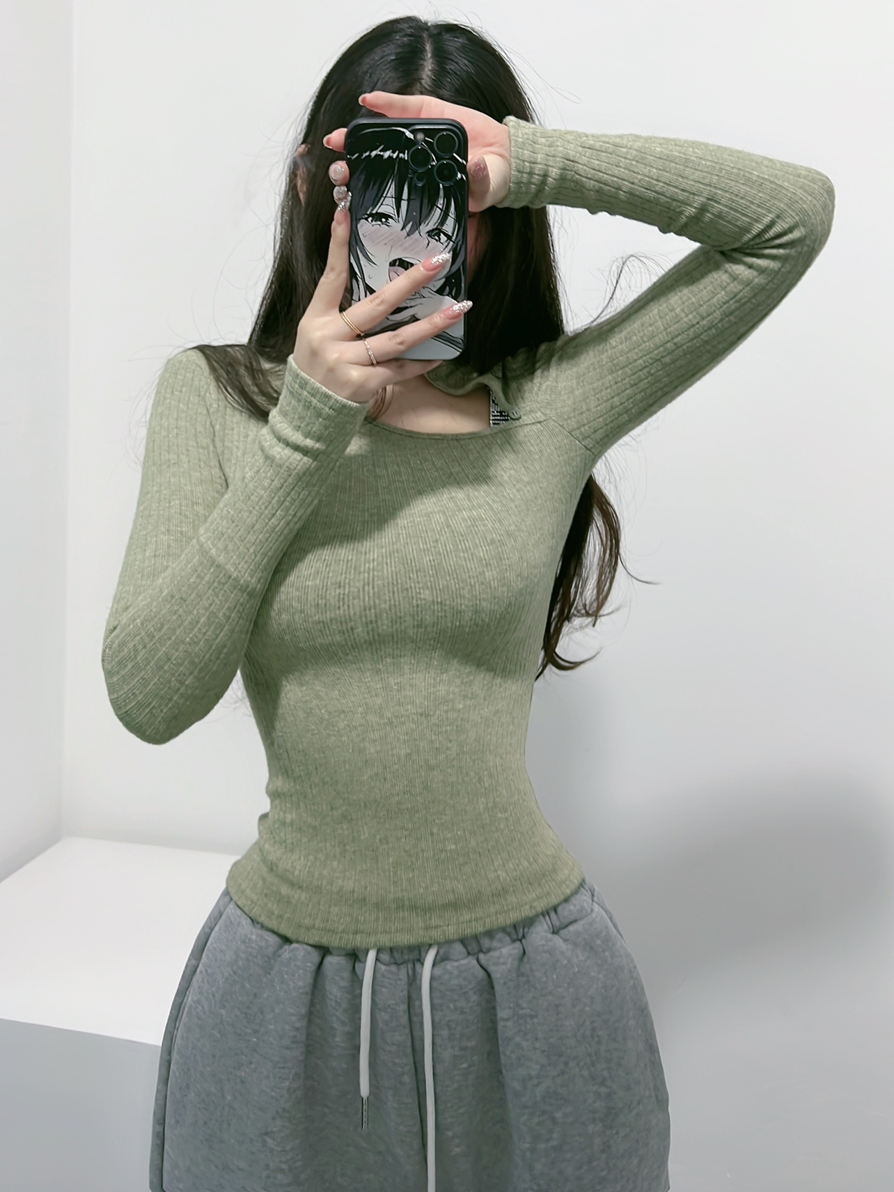 粉色的猪陈佩奇微密圈-138 2022早春新款打底衫女紧身修身旗袍设计感内搭长袖上衣_第1集