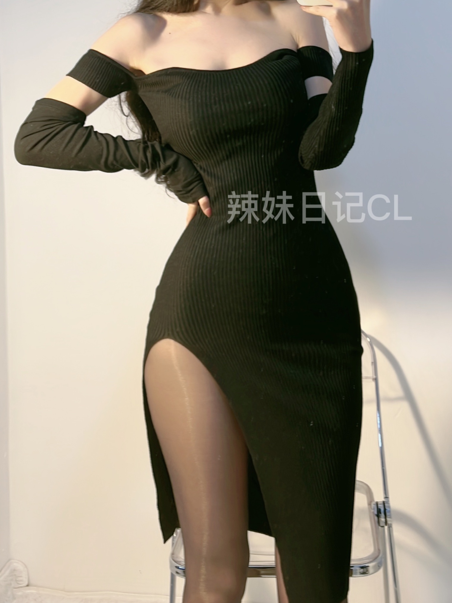 粉色的猪陈佩奇微密圈-140 2022 春季新款套辣妹风袖裹胸包臀一步裙连衣裙纯欲侧开叉两穿裙_第2集