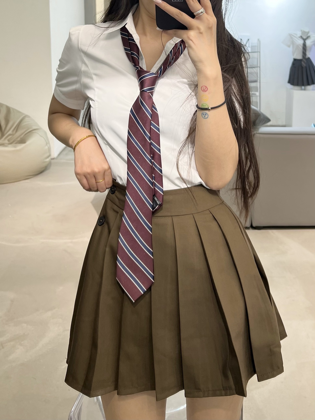 粉色的猪陈佩奇微密圈-184 夏季新款高腰百褶裙女学院风减龄半身裙防走光侧门襟裤_第1集