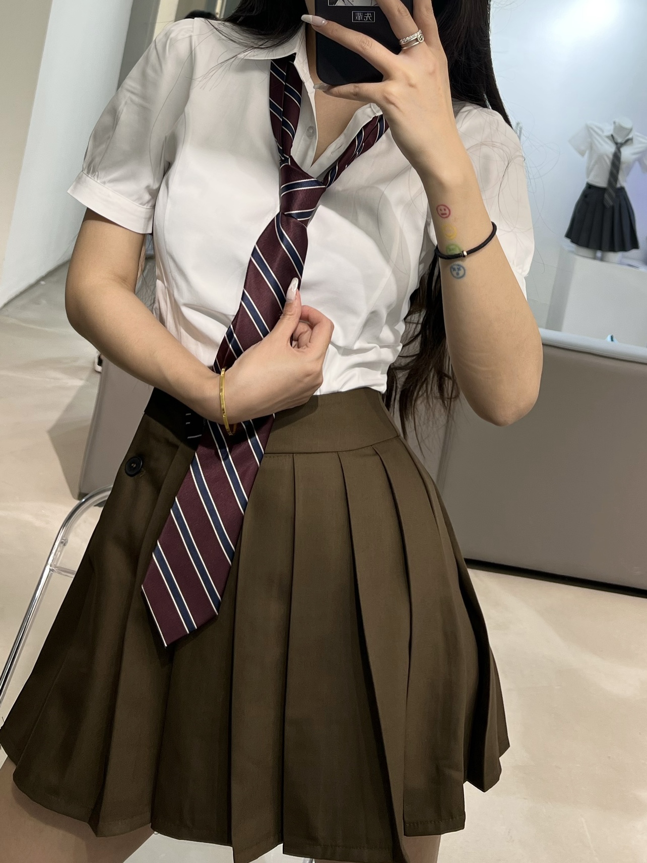 粉色的猪陈佩奇微密圈-184 夏季新款高腰百褶裙女学院风减龄半身裙防走光侧门襟裤_第1集