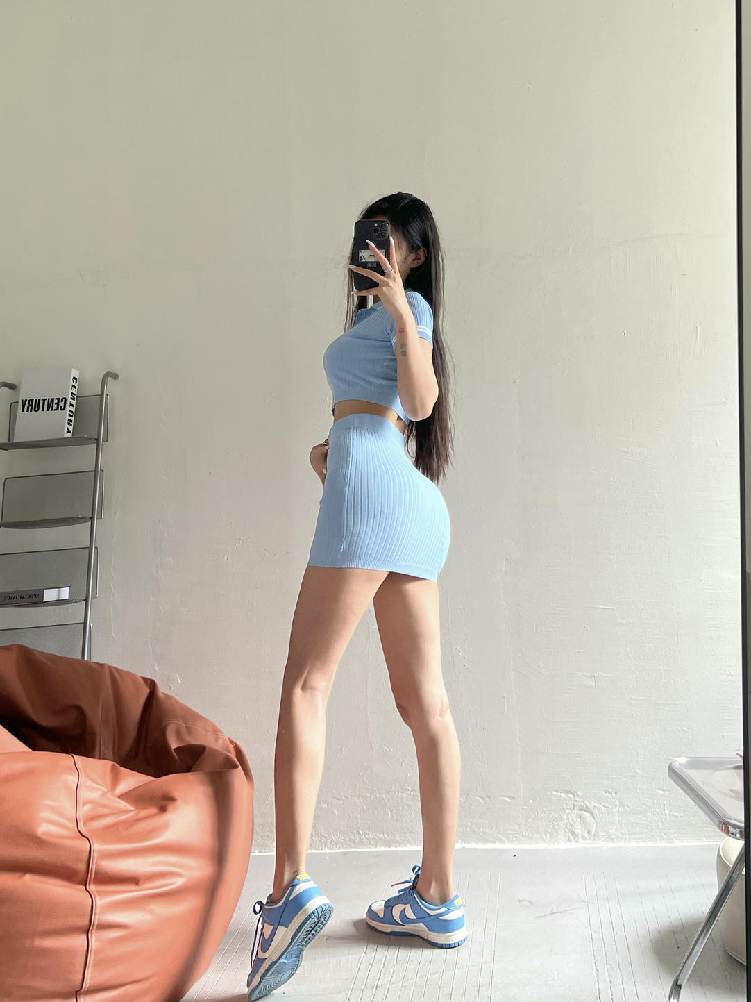 粉色的猪陈佩奇微密圈-187 美式小众针织休闲套装夏季新款短袖T恤_针织半身裙_第1集