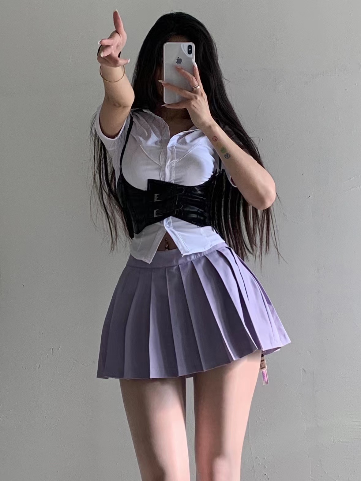 粉色的猪陈佩奇微密圈-190 夏季新款学院风百褶裙半身裙女高腰少女防走光A字短裙_第1集