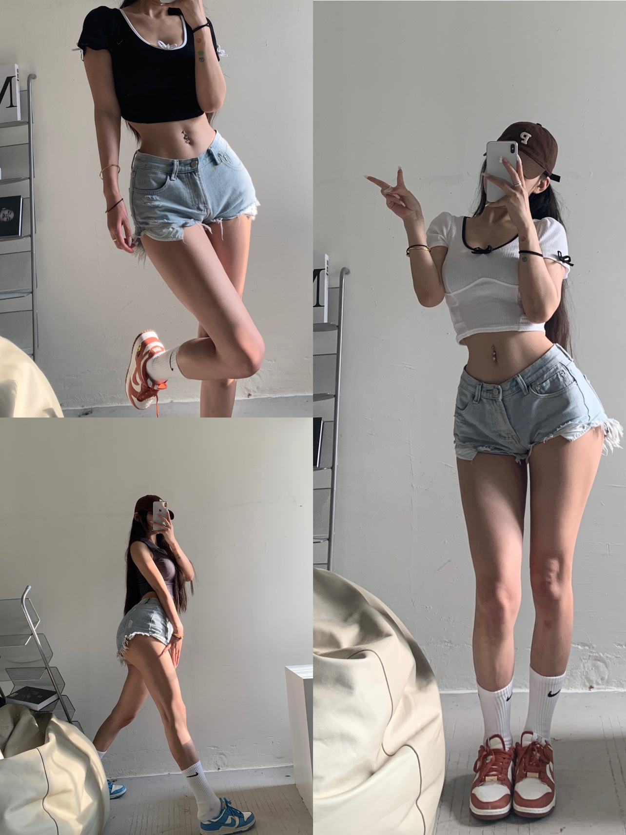 粉色的猪陈佩奇微密圈-191 夏季修身短款高腰露脐短袖上衣少女甜美螺纹针织蝴蝶_第1集
