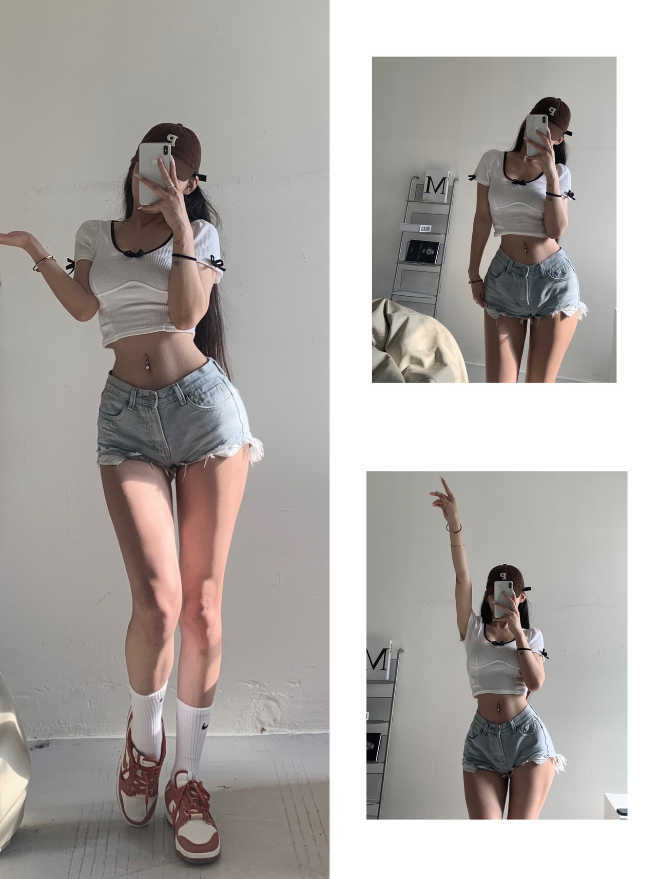 粉色的猪陈佩奇微密圈-191 夏季修身短款高腰露脐短袖上衣少女甜美螺纹针织蝴蝶_第1集