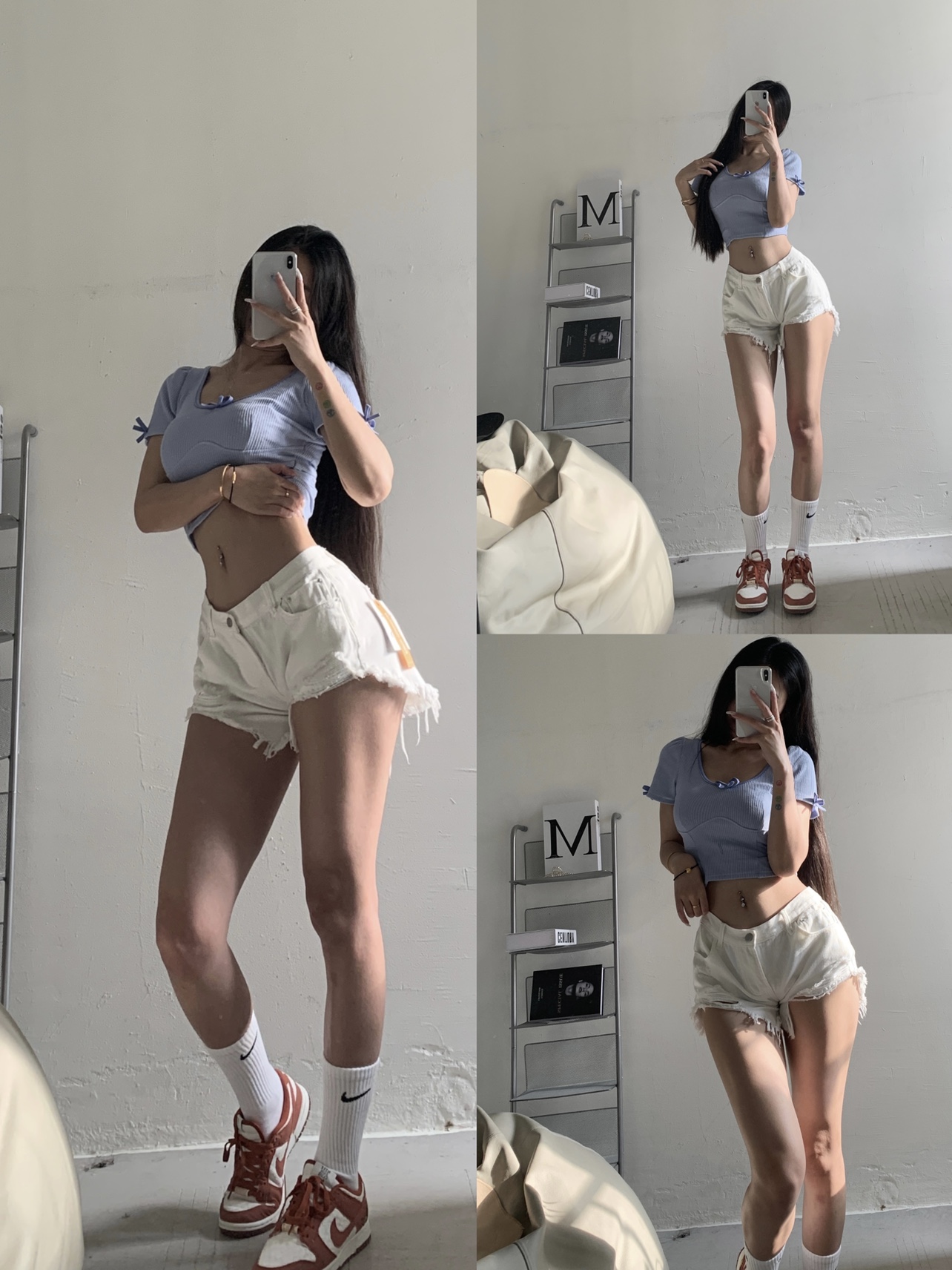 粉色的猪陈佩奇微密圈-191 夏季修身短款高腰露脐短袖上衣少女甜美螺纹针织蝴蝶_第1集