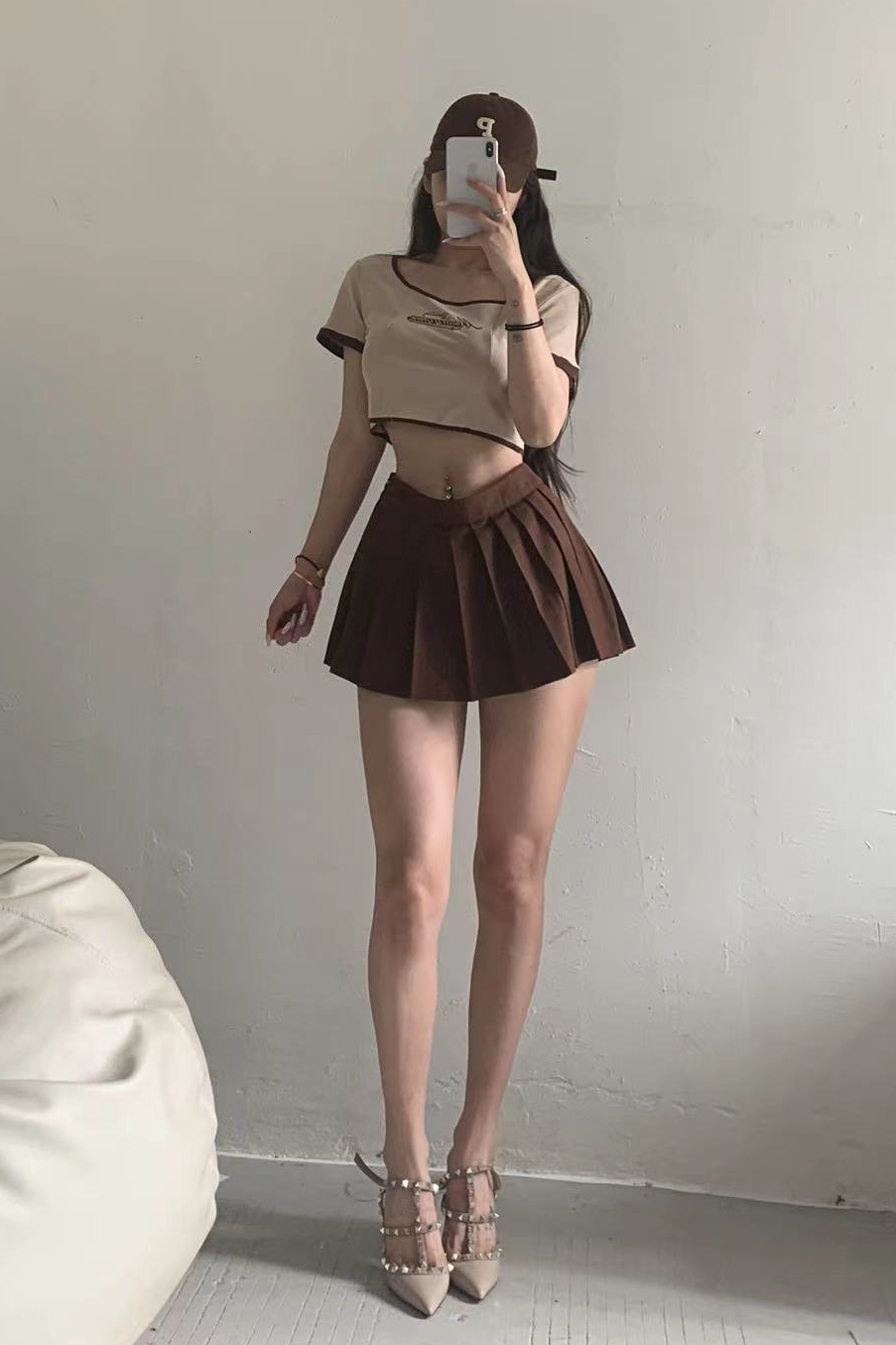 粉色的猪陈佩奇微密圈-192 夏季辣妹女装新款正肩显瘦包边撞色T恤女高腰露脐短款_第1集