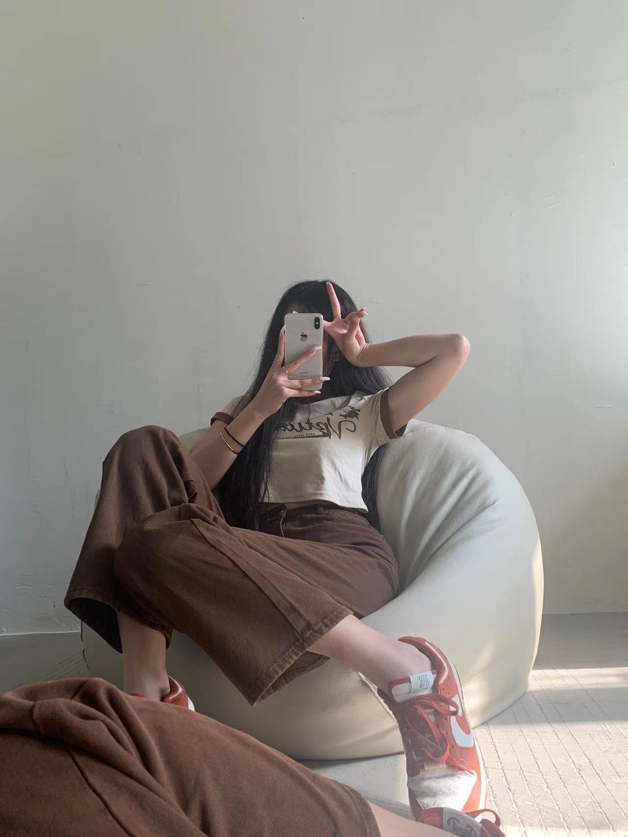 粉色的猪陈佩奇微密圈-194 欧美复古毛边五角星口袋直筒牛仔女百搭烟管高腰长裤_第1集