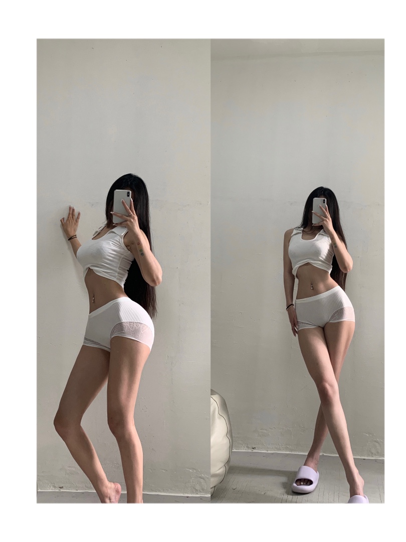 粉色的猪陈佩奇微密圈-198 美肤抑菌安全裤夏季新款日系甜美蕾丝打底裤女士短裤潮_第1集