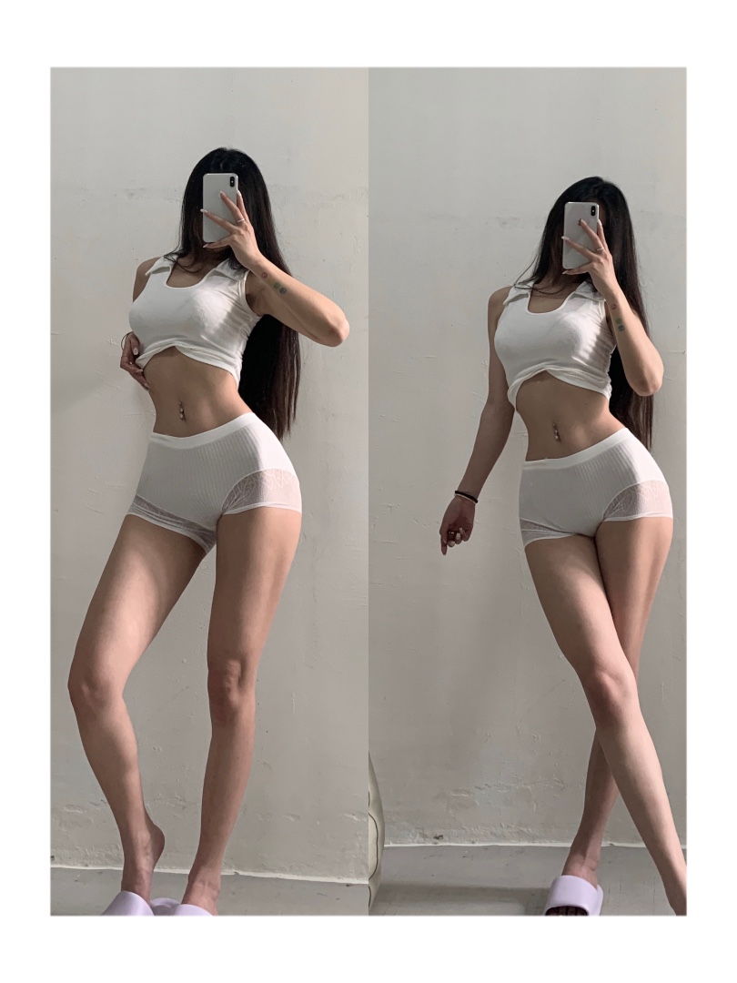 粉色的猪陈佩奇微密圈-198 美肤抑菌安全裤夏季新款日系甜美蕾丝打底裤女士短裤潮_第1集