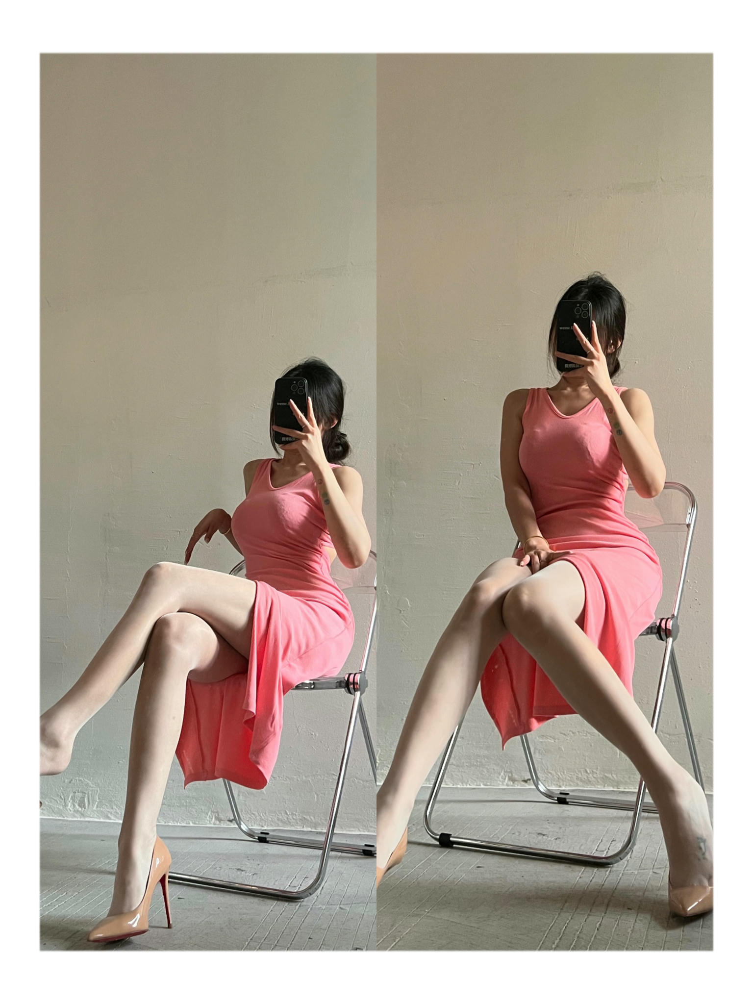 粉色的猪陈佩奇微密圈-213 美式欧美性感高开叉紧身连衣裙漏背设计感背心包臀裙_第1集