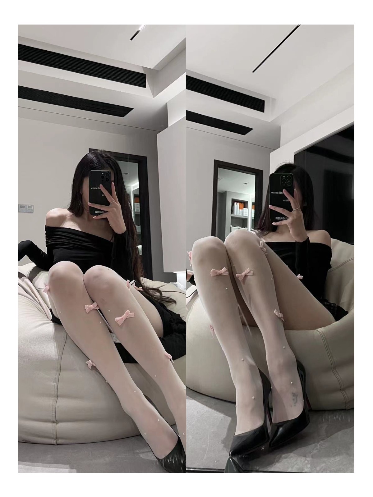 粉色的猪陈佩奇微密圈-221 洛丽塔甜妹纯欲奶白珍珠蝴蝶结连裤袜夏季超薄任意剪_第1集