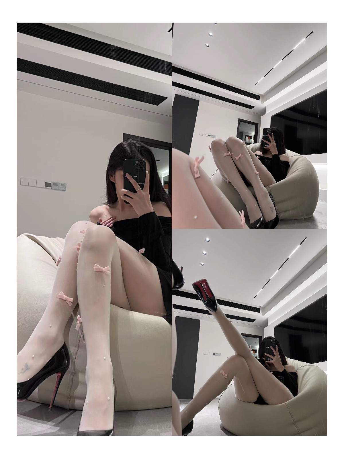 粉色的猪陈佩奇微密圈-221 洛丽塔甜妹纯欲奶白珍珠蝴蝶结连裤袜夏季超薄任意剪_第1集