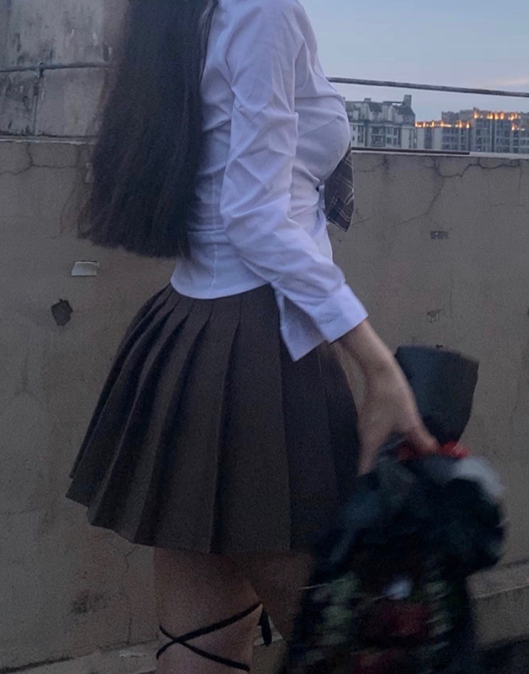 粉色的猪陈佩奇微密圈-054 百褶裙女2021春夏季高腰a字显瘦短裙学院风百搭半身裙_第1集