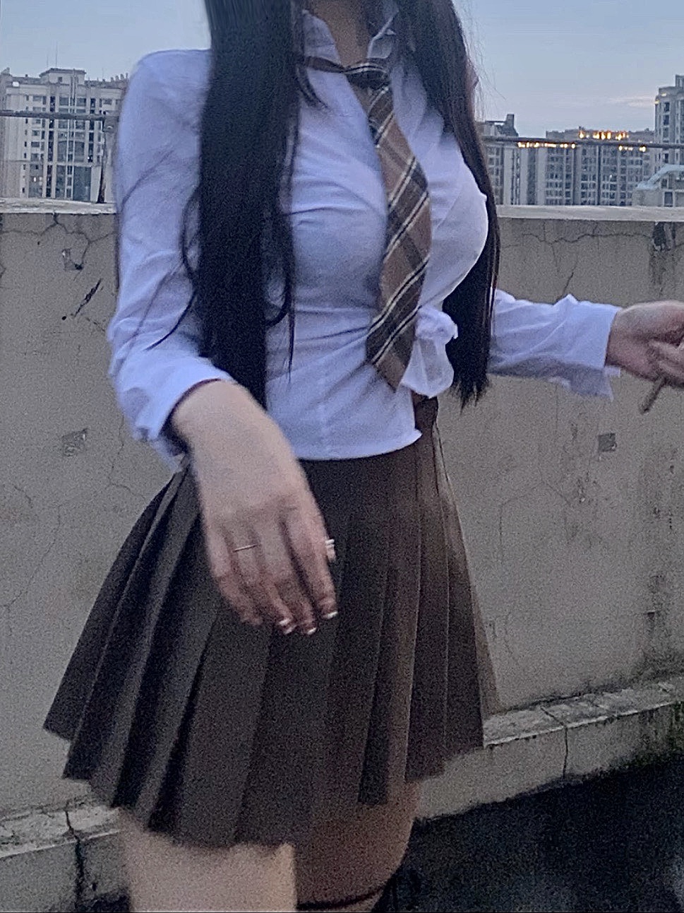 粉色的猪陈佩奇微密圈-054 百褶裙女2021春夏季高腰a字显瘦短裙学院风百搭半身裙_第1集