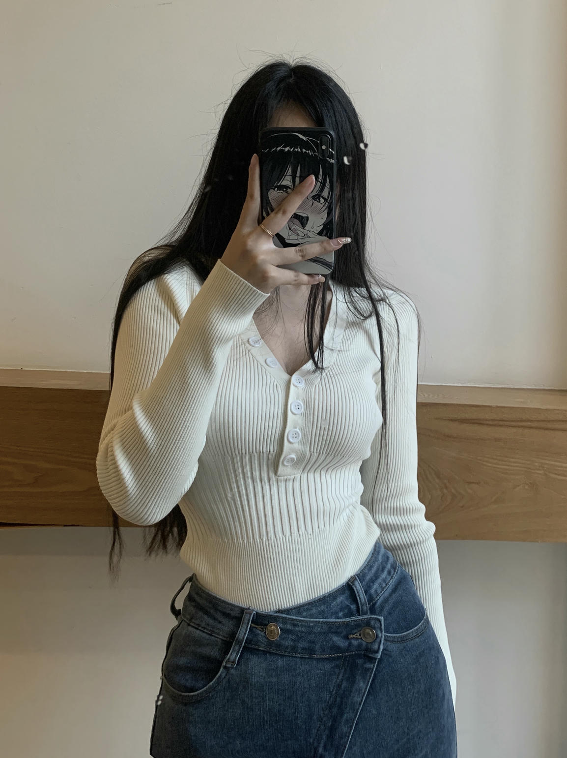 粉色的猪陈佩奇微密圈-073 21秋款欧美修身款深V系扣收腰长袖净面连体衣 有暗扣_第1集