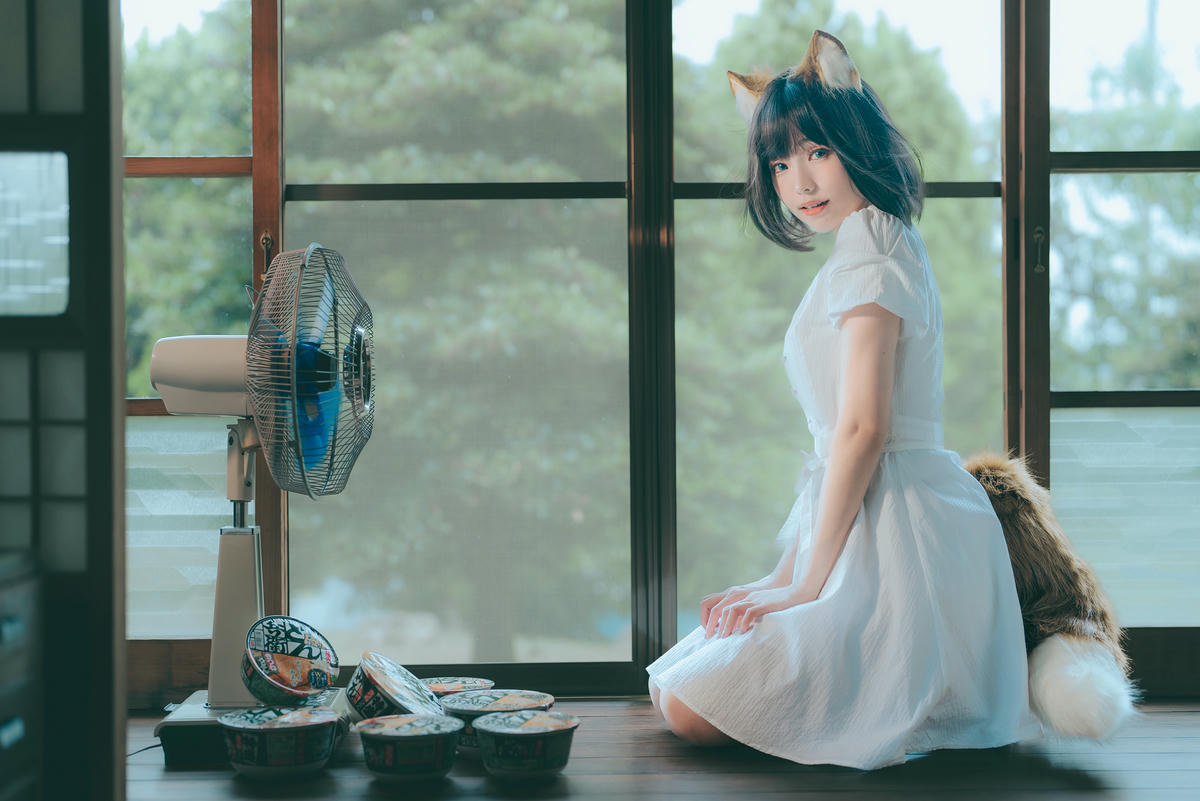 ElyEE子 NO.128 23.July B-Dongitsune White dress 白洋裝狐少女[59P-2V-167M]_第1集