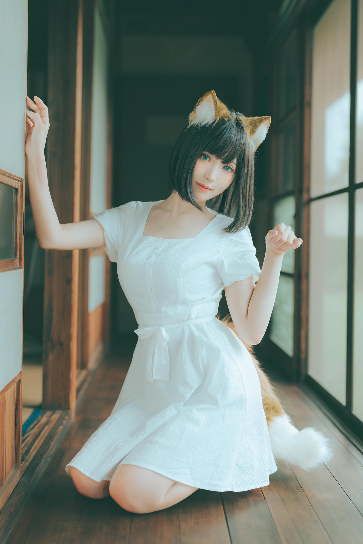 ElyEE子 NO.128 23.July B-Dongitsune White dress 白洋裝狐少女[59P-2V-167M]_第2集