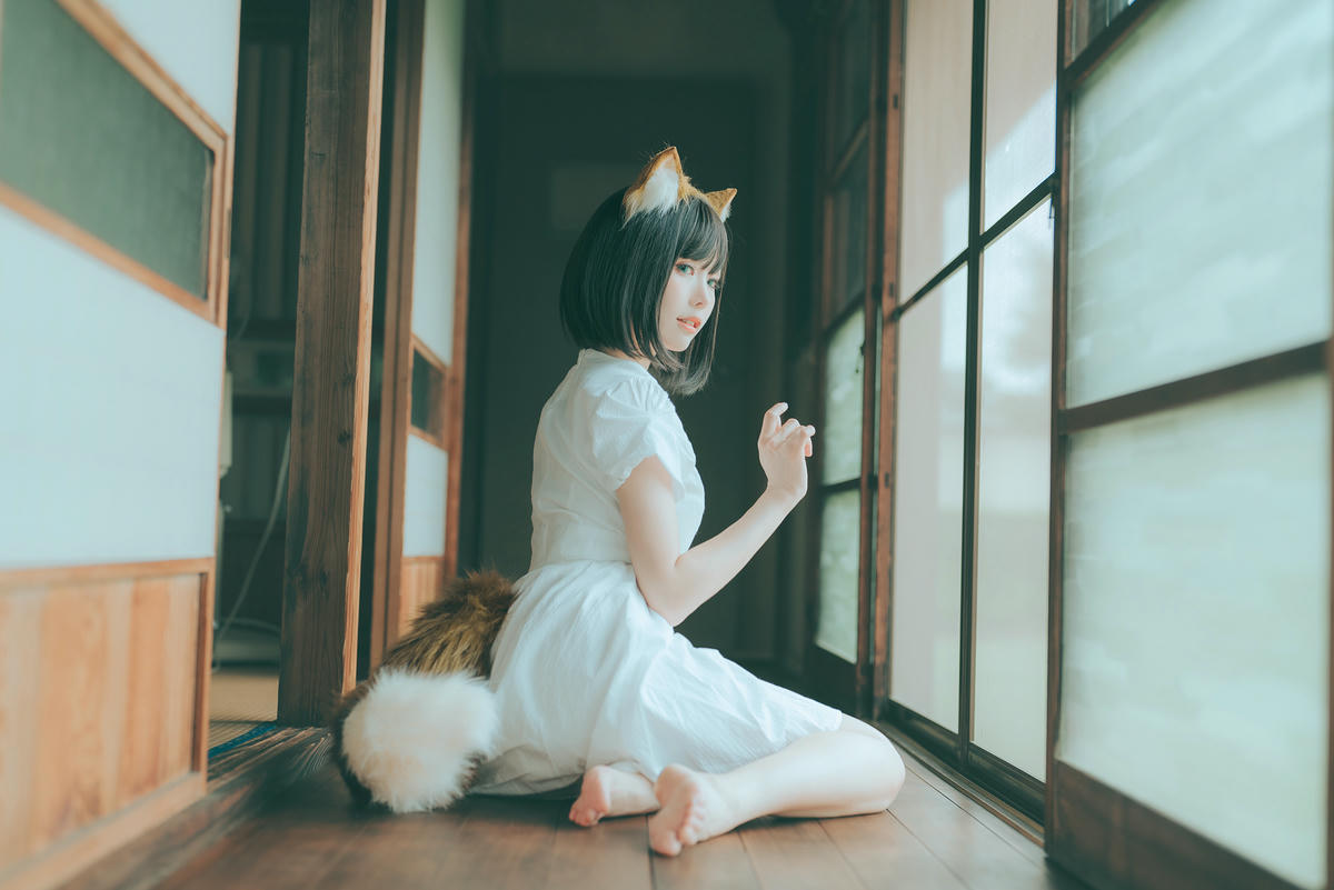 ElyEE子 NO.128 23.July B-Dongitsune White dress 白洋裝狐少女[59P-2V-167M]_第2集