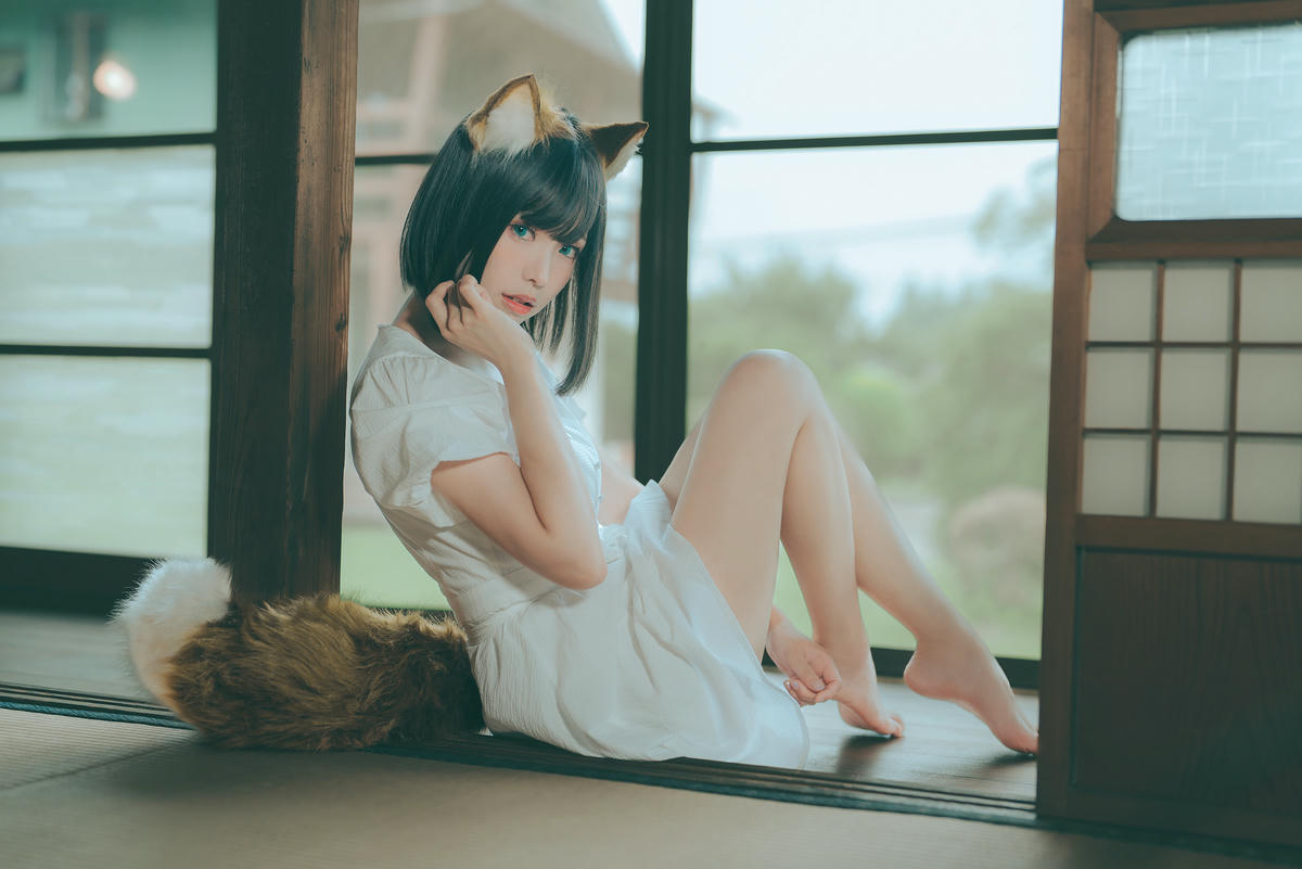 ElyEE子 NO.128 23.July B-Dongitsune White dress 白洋裝狐少女[59P-2V-167M]_第3集