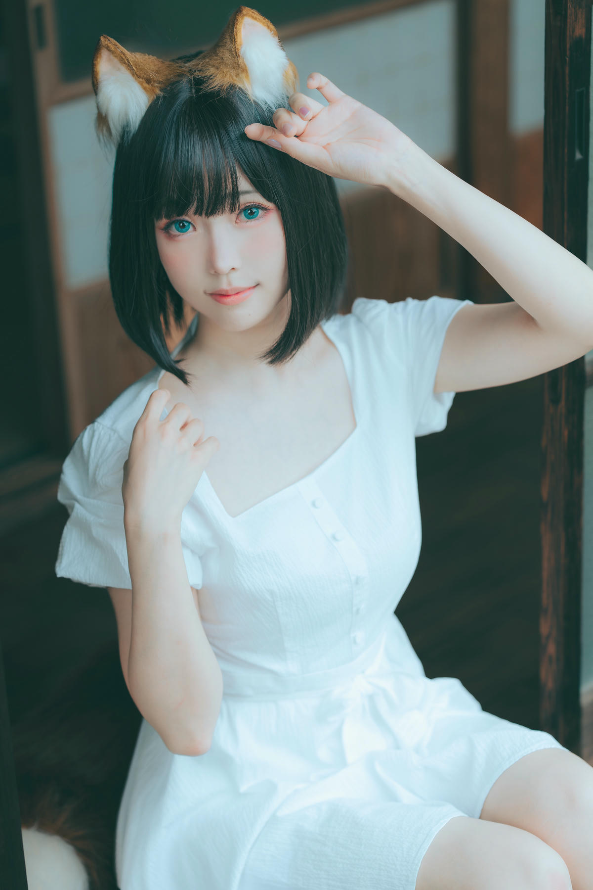 ElyEE子 NO.128 23.July B-Dongitsune White dress 白洋裝狐少女[59P-2V-167M]_第1集