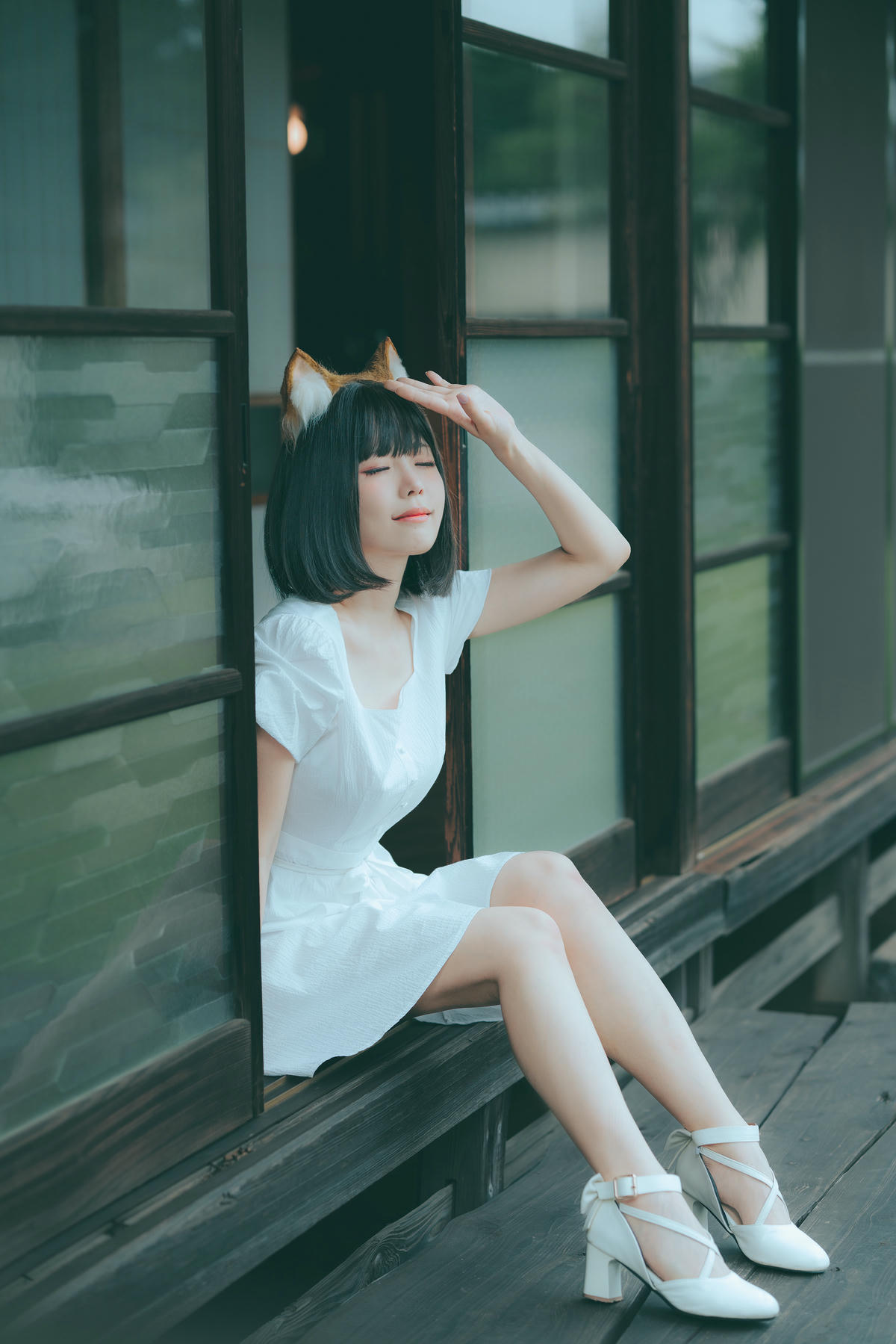 ElyEE子 NO.128 23.July B-Dongitsune White dress 白洋裝狐少女[59P-2V-167M]_第3集