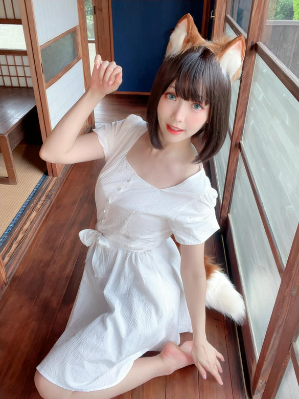 ElyEE子 NO.128 23.July B-Dongitsune White dress 白洋裝狐少女[59P-2V-167M]_第3集