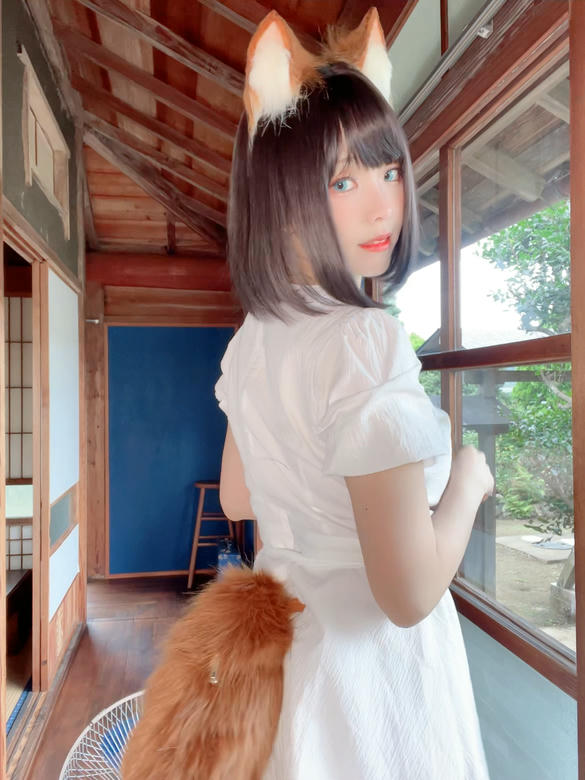 ElyEE子 NO.128 23.July B-Dongitsune White dress 白洋裝狐少女[59P-2V-167M]_第3集