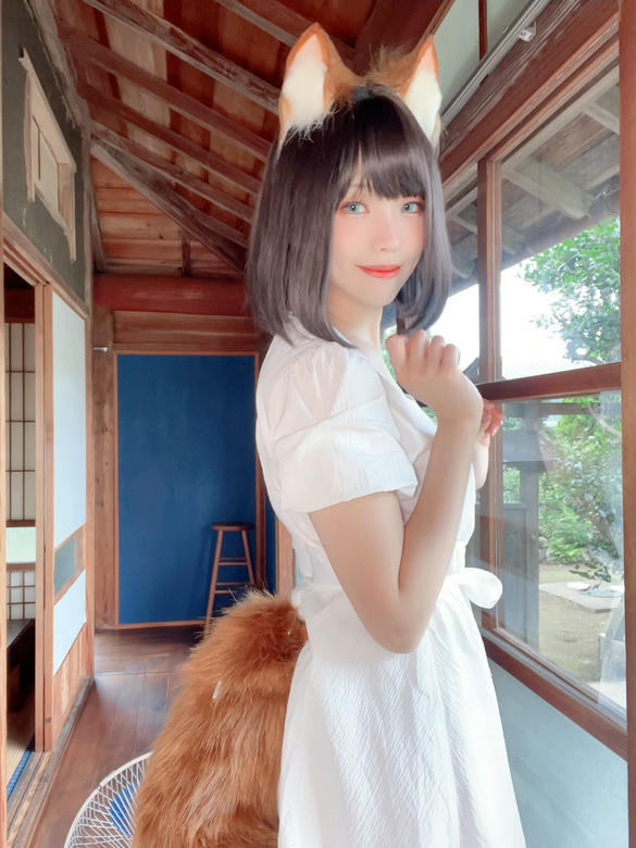 ElyEE子 NO.128 23.July B-Dongitsune White dress 白洋裝狐少女[59P-2V-167M]_第3集