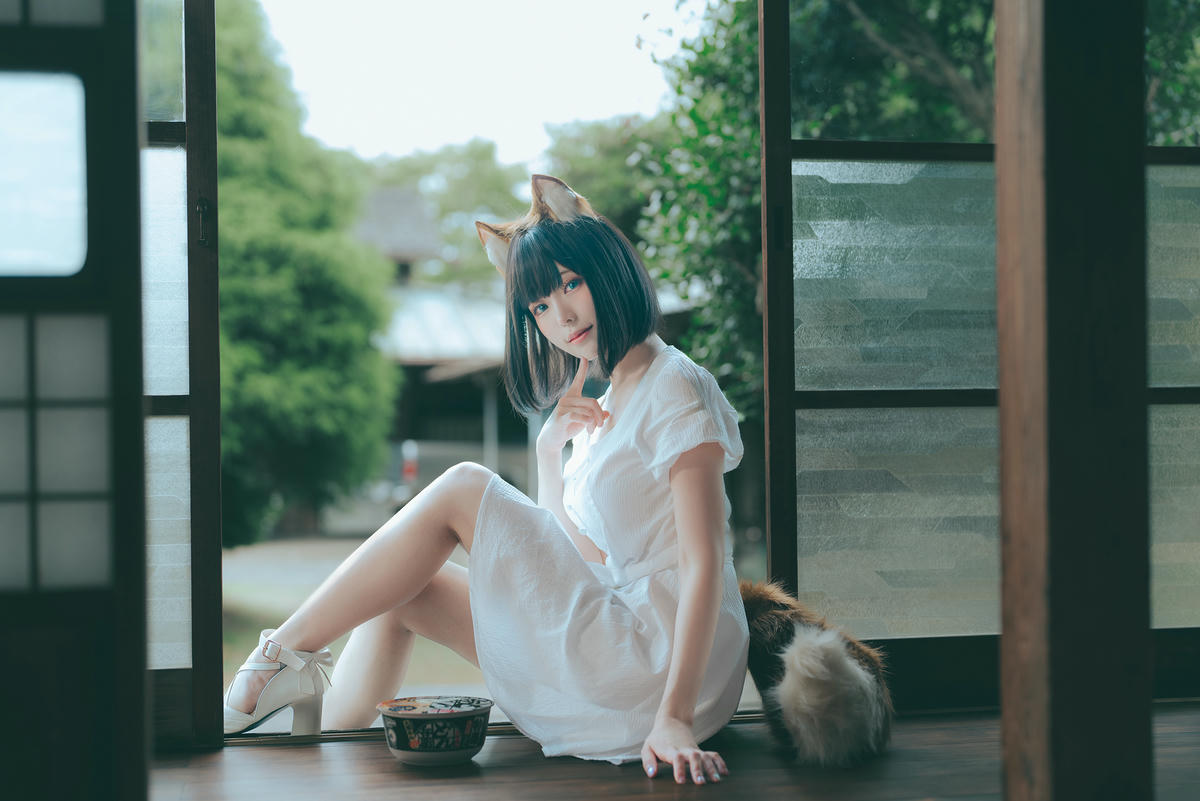 ElyEE子 NO.128 23.July B-Dongitsune White dress 白洋裝狐少女[59P-2V-167M]_第1集