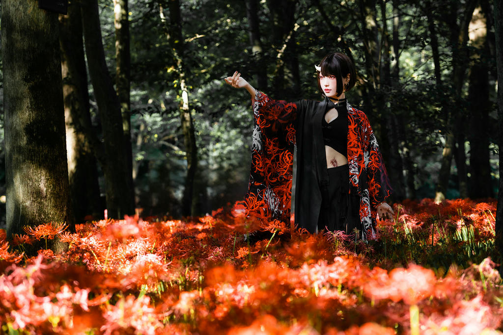 ElyEE子 NO.136 23年10月订阅 [86P2V-302MB]-C-Red Higanbana 殷紅彼岸 [36P-125MB]_第1集