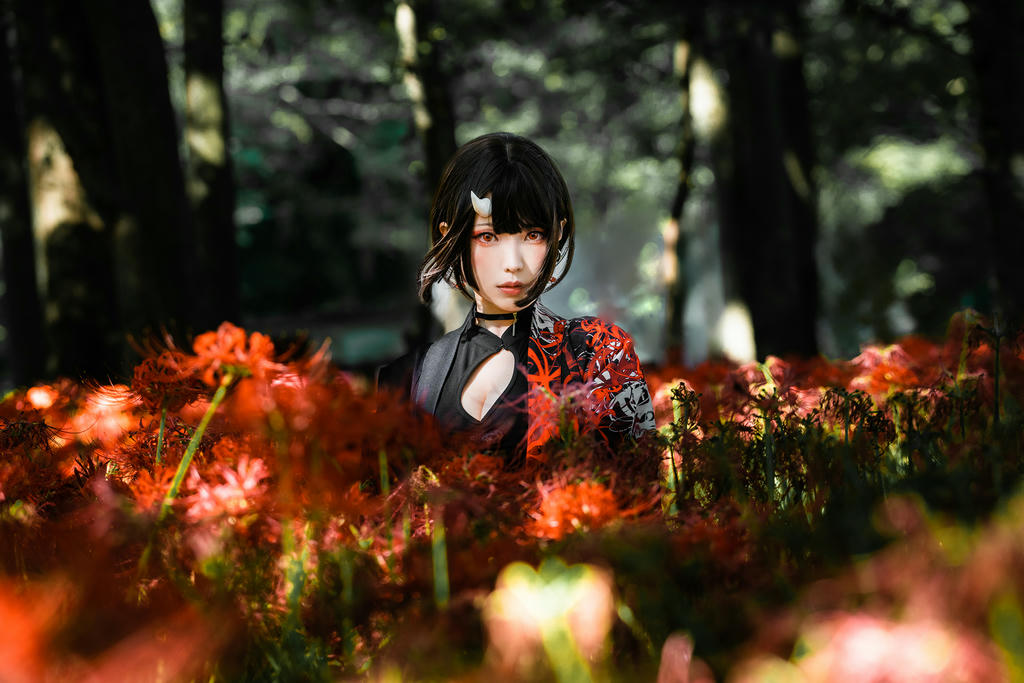 ElyEE子 NO.136 23年10月订阅 [86P2V-302MB]-C-Red Higanbana 殷紅彼岸 [36P-125MB]_第1集