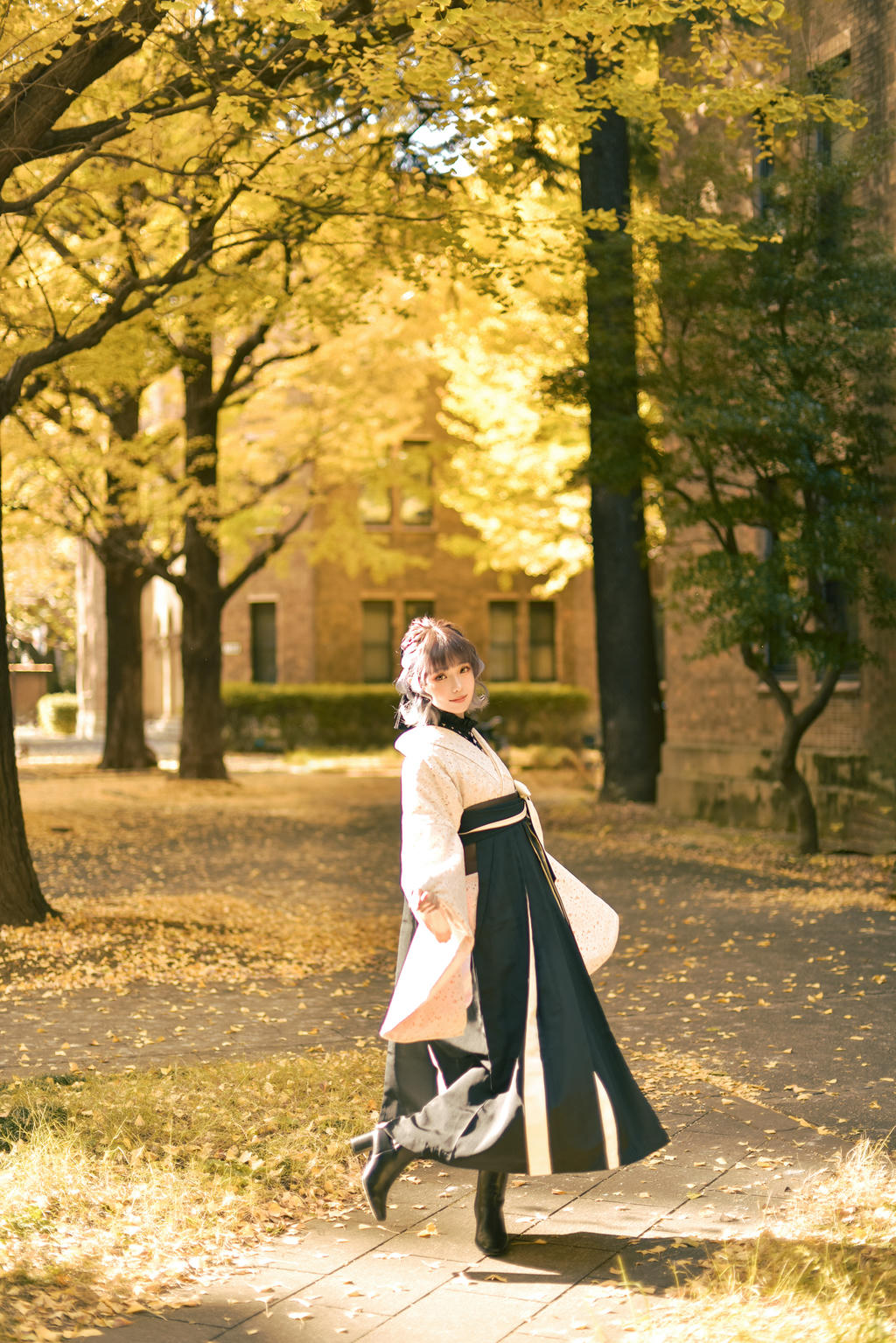 ElyEE子 NO.137 23年11月订阅 [82P5V-311MB]-Ginkgo Hakama_第1集