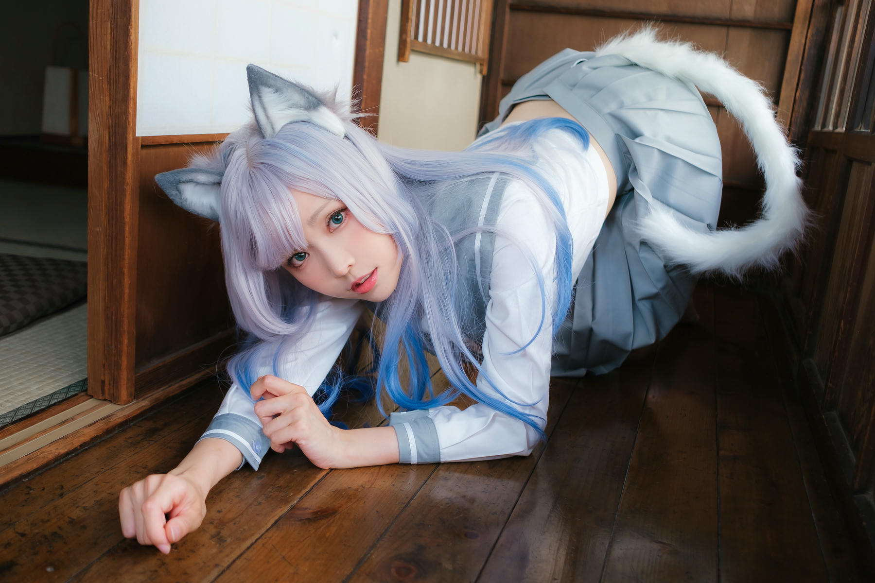 ElyEE子 NO.143 April-Tier 3 [113P5V 424MB]-B.Veranda White Cat緣廊白貓_第1集