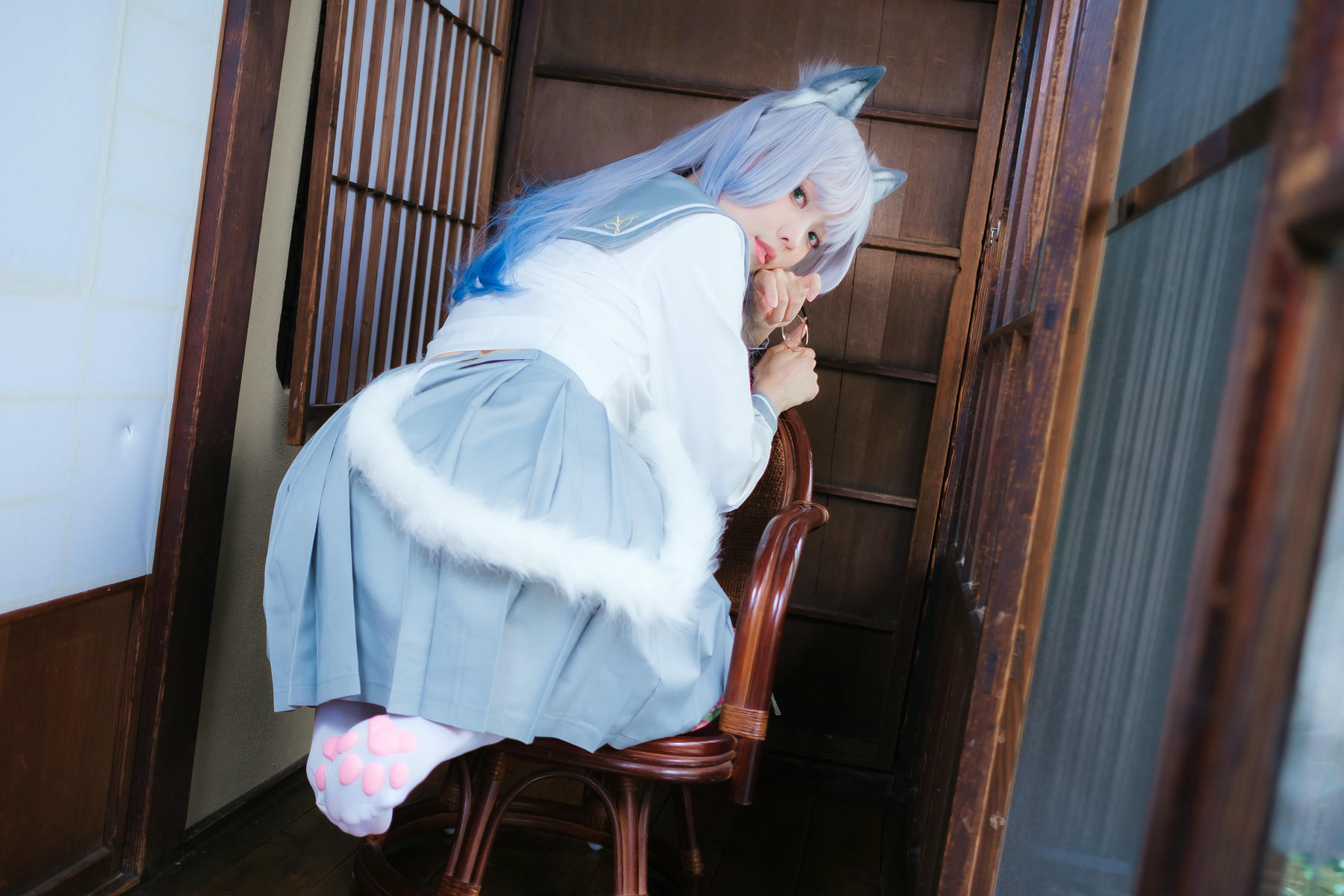ElyEE子 NO.143 April-Tier 3 [113P5V 424MB]-B.Veranda White Cat緣廊白貓_第1集