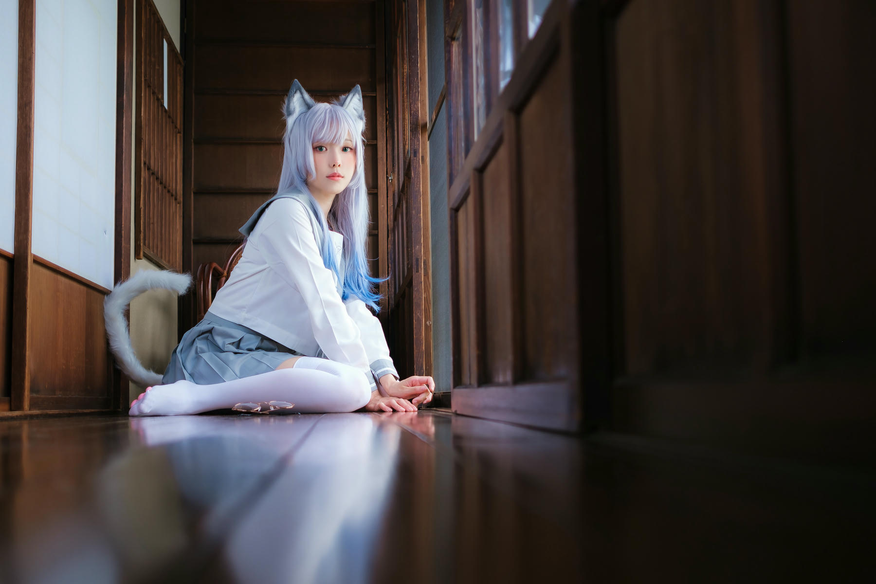 ElyEE子 NO.143 April-Tier 3 [113P5V 424MB]-B.Veranda White Cat緣廊白貓_第1集
