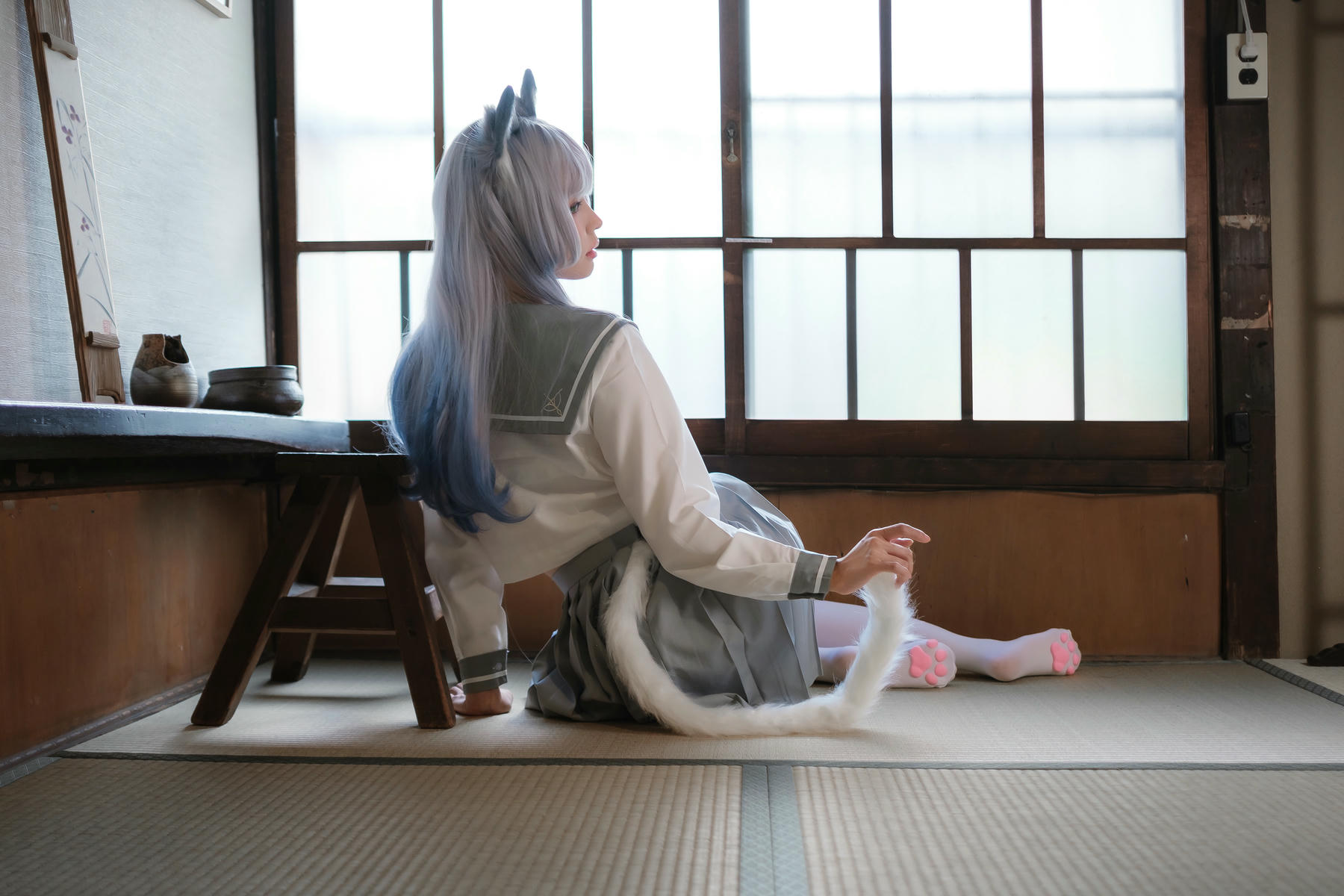 ElyEE子 NO.143 April-Tier 3 [113P5V 424MB]-B.Veranda White Cat緣廊白貓_第2集