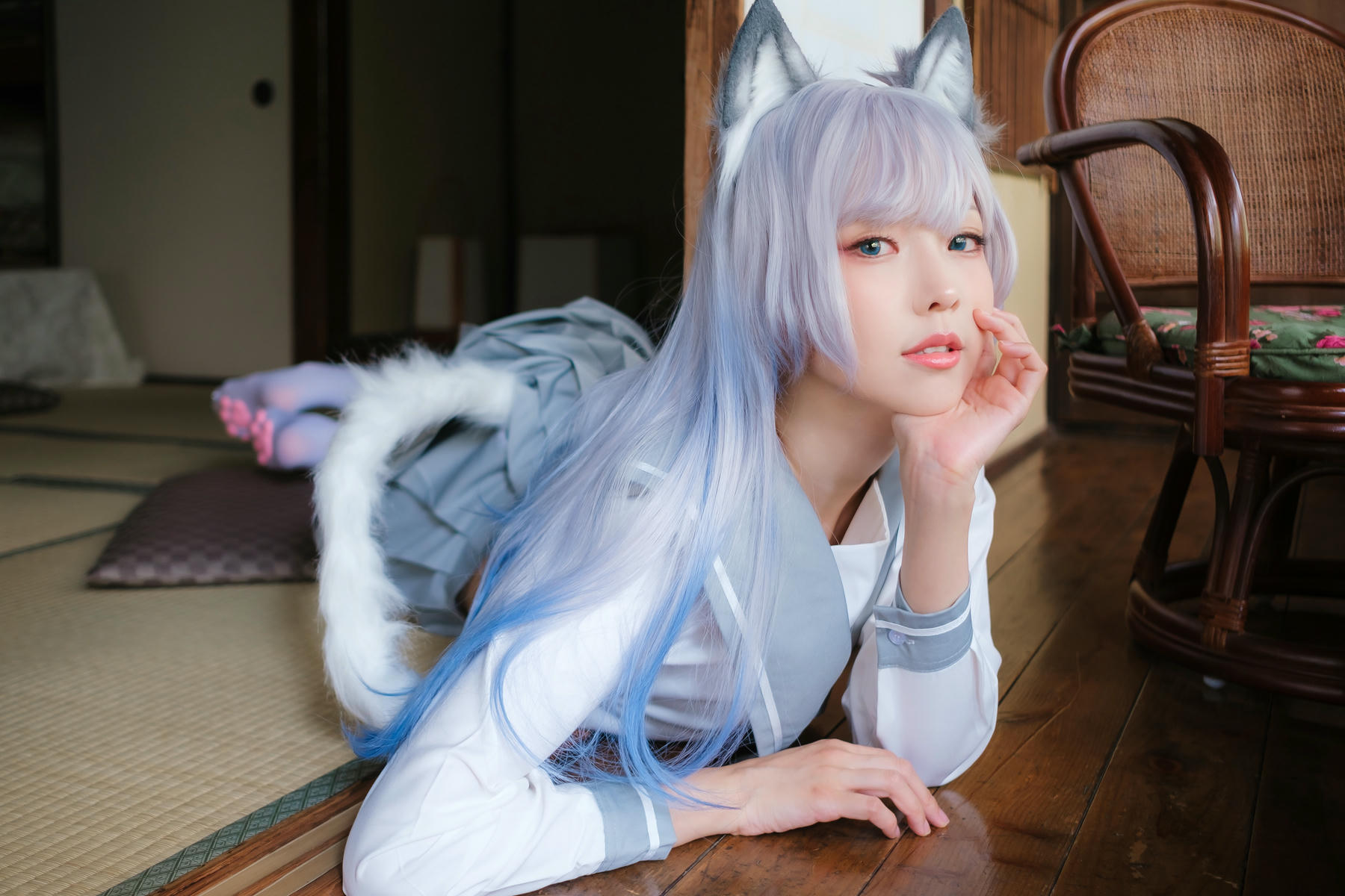ElyEE子 NO.143 April-Tier 3 [113P5V 424MB]-B.Veranda White Cat緣廊白貓_第1集