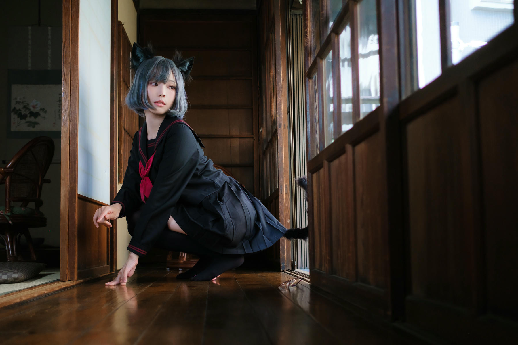 ElyEE子 NO.143 April-Tier 3 [113P5V 424MB]-C.Veranda Black Cat緣廊黑貓_第1集