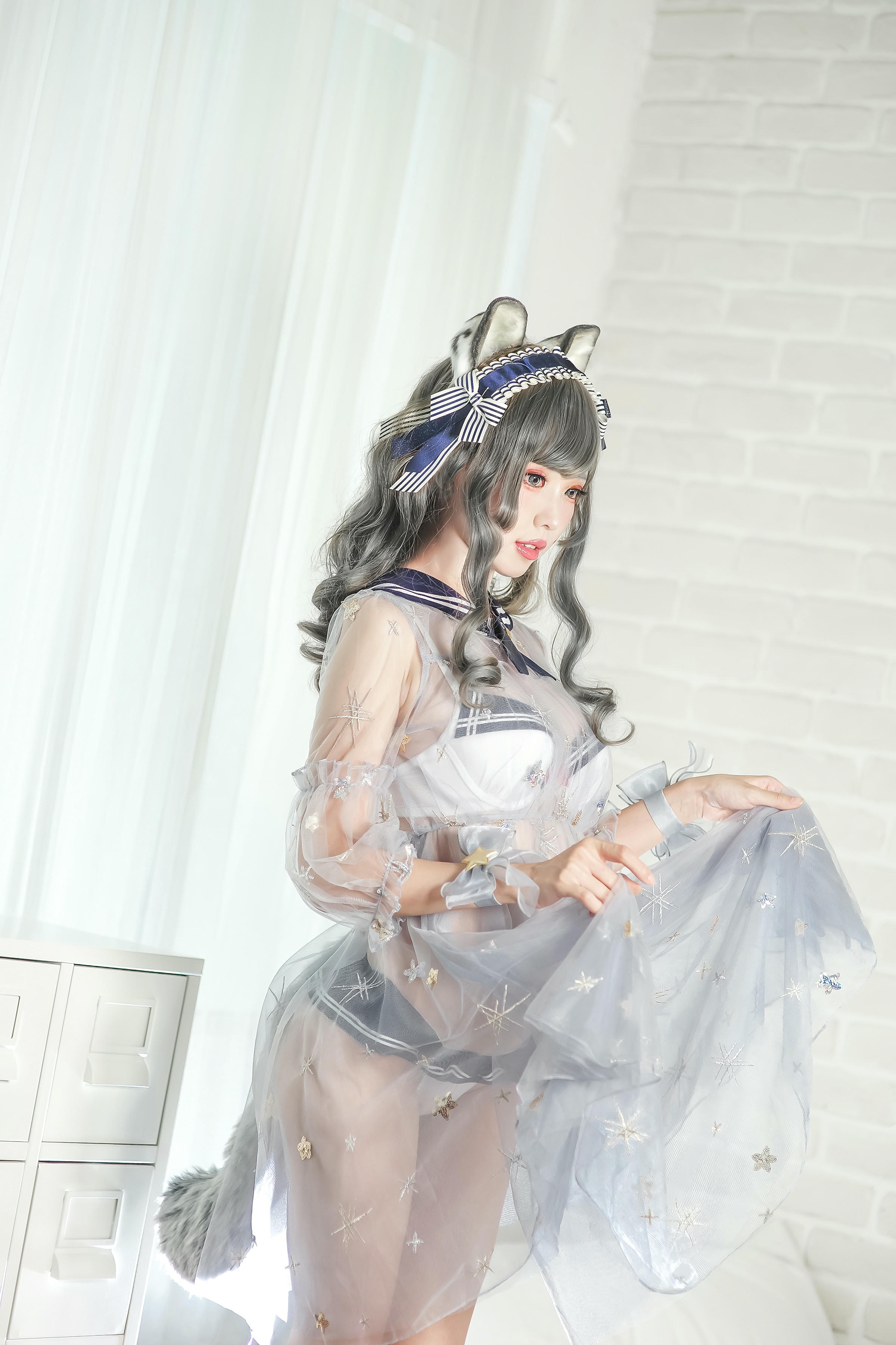 ElyEE子 NO.047 灰太狼-透明睡裙 [21P 99.87 MB]_第1集