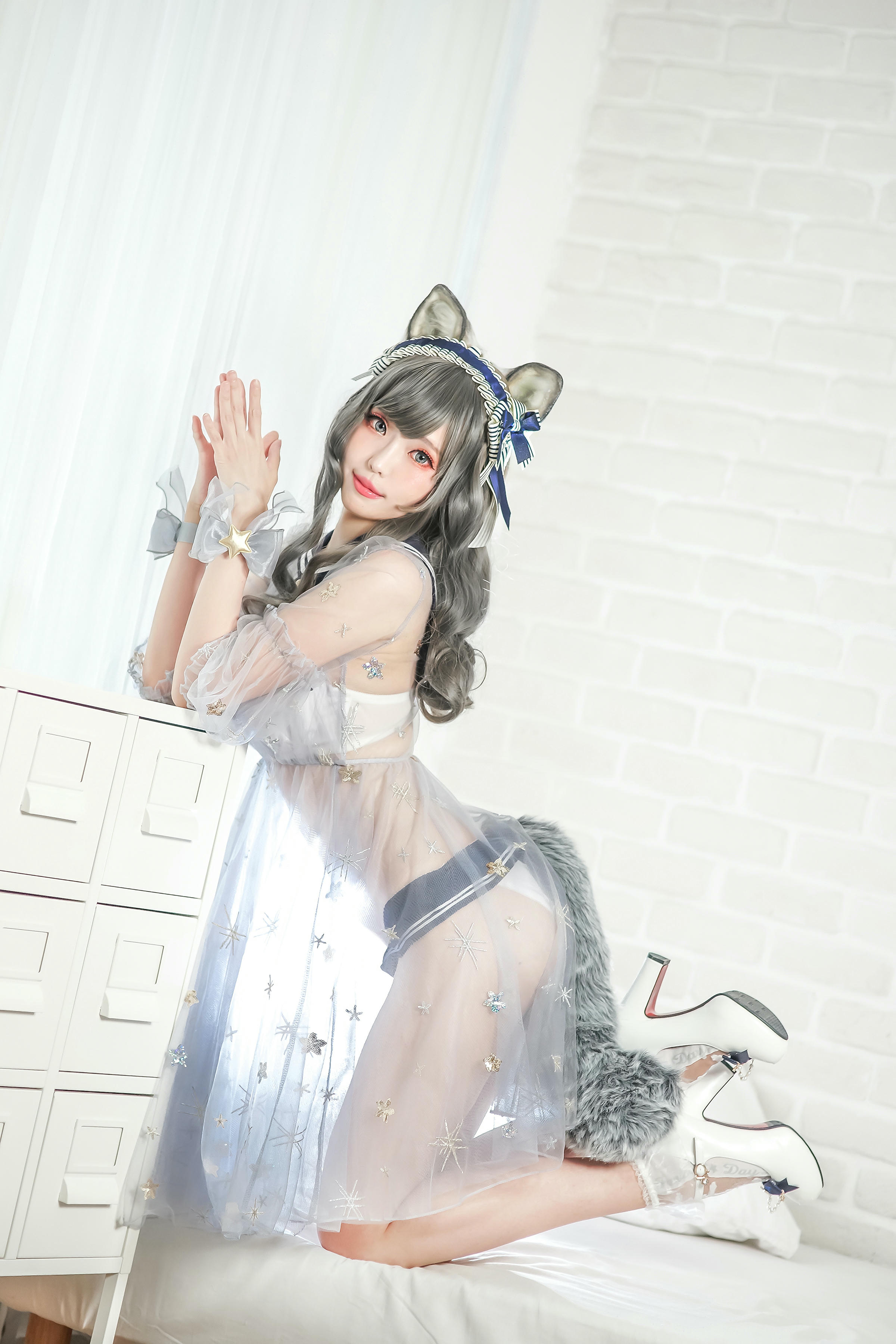 ElyEE子 NO.047 灰太狼-透明睡裙 [21P 99.87 MB]_第1集