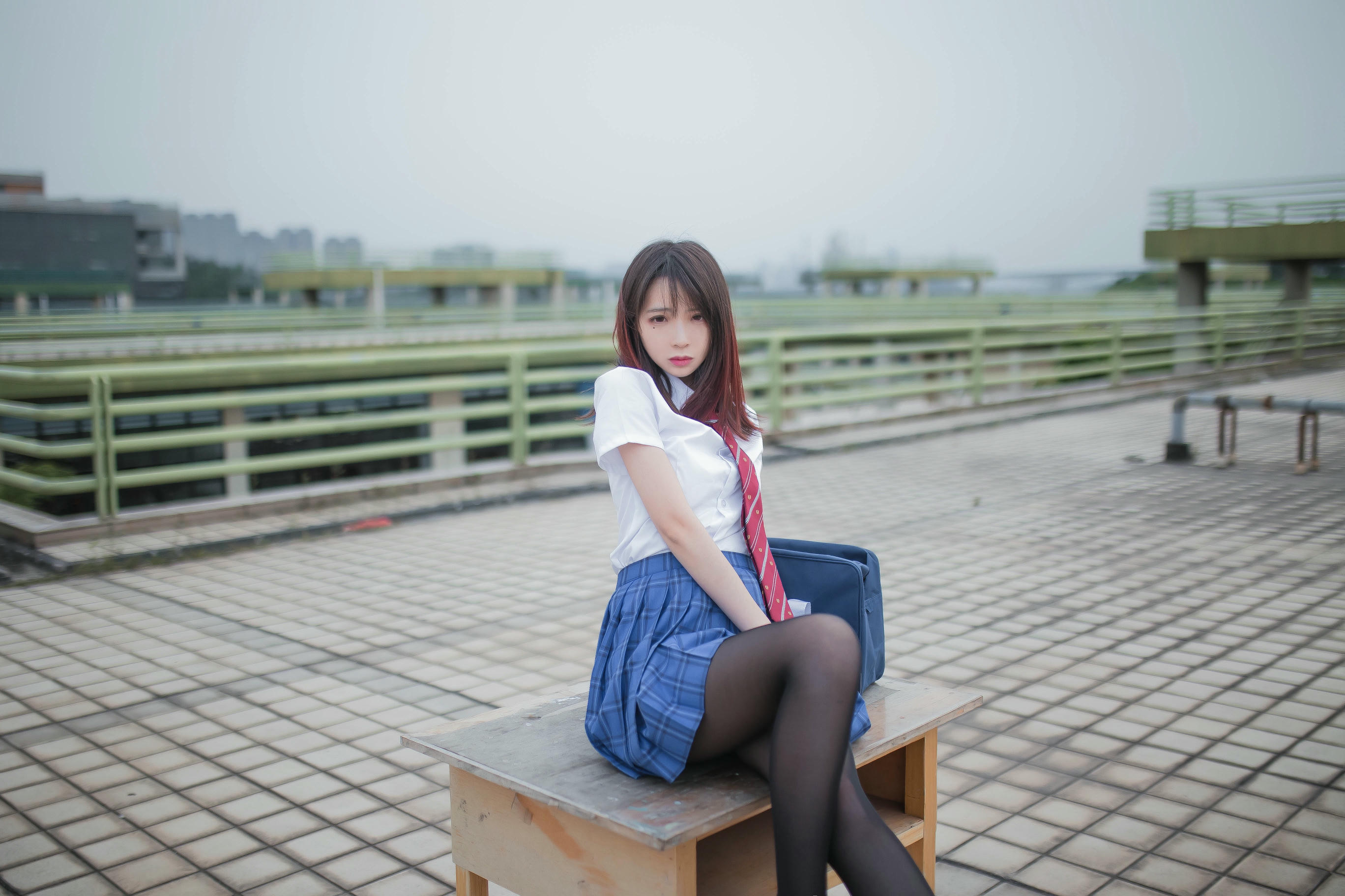 疯猫ss NO.128 天台JK_第2集