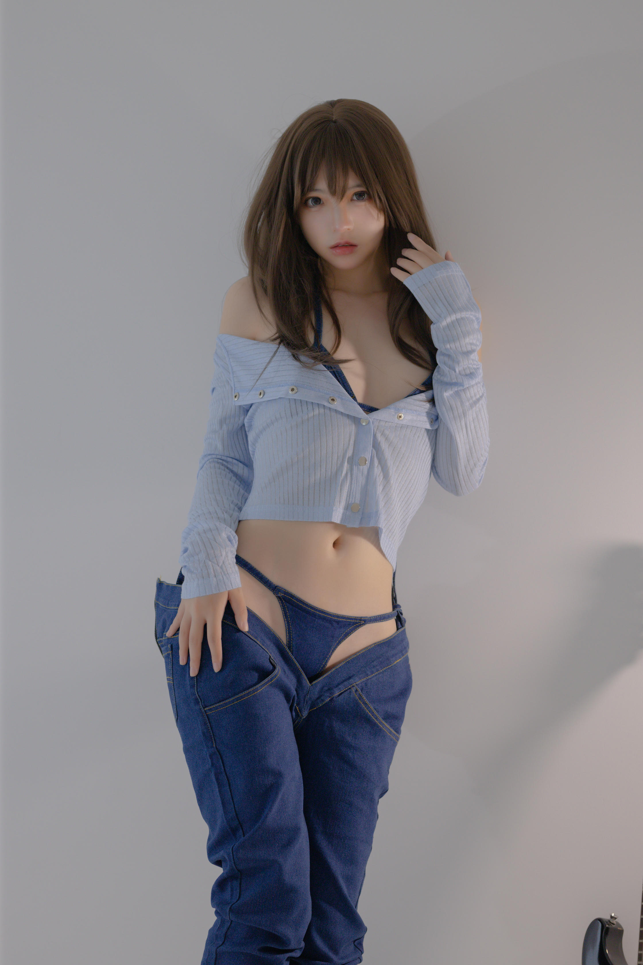 疯猫ss NO.161 2022夏日限定A本 吉他妹妹 牛仔裤 [20P-434MB]_第1集
