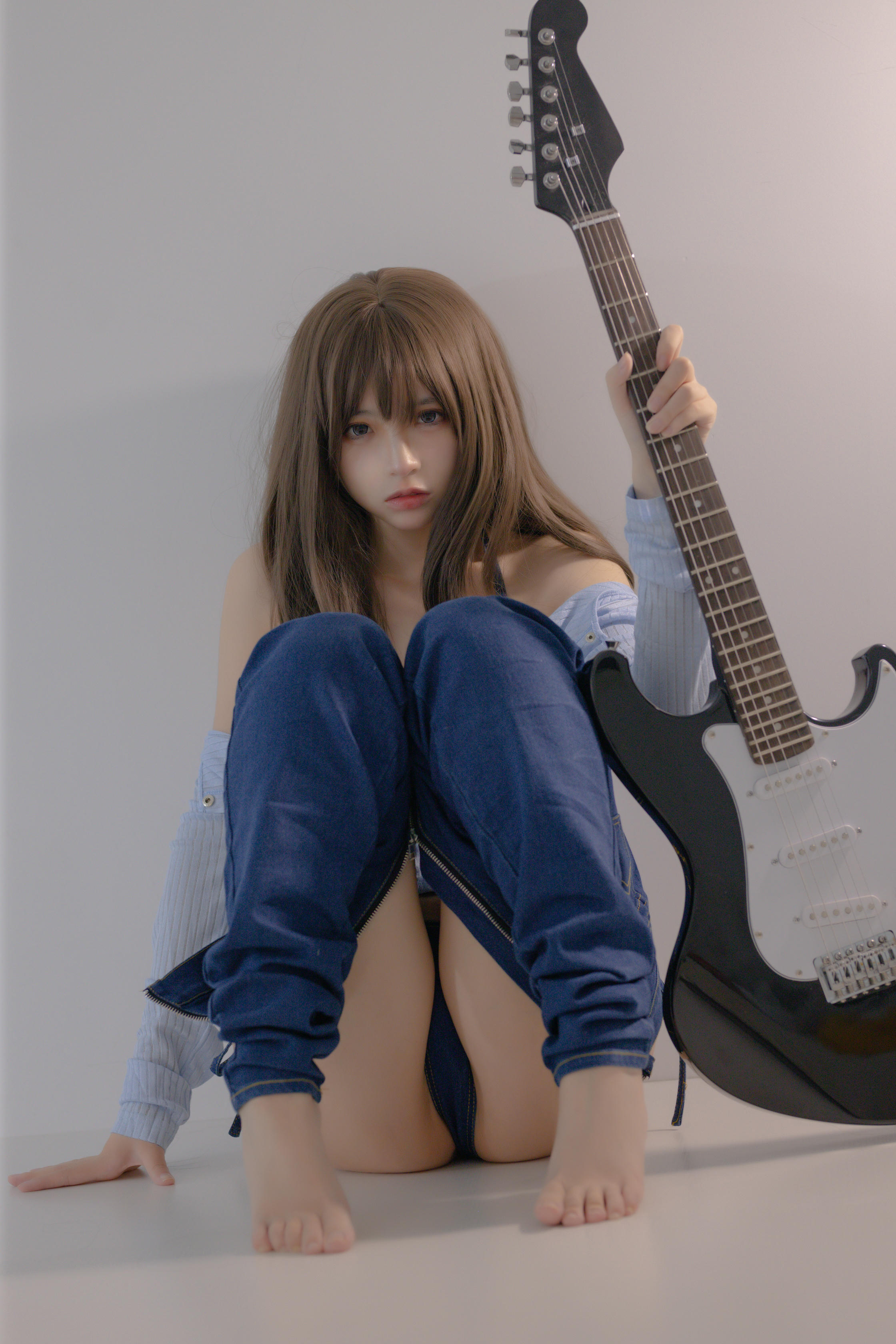 疯猫ss NO.161 2022夏日限定A本 吉他妹妹 牛仔裤 [20P-434MB]_第1集