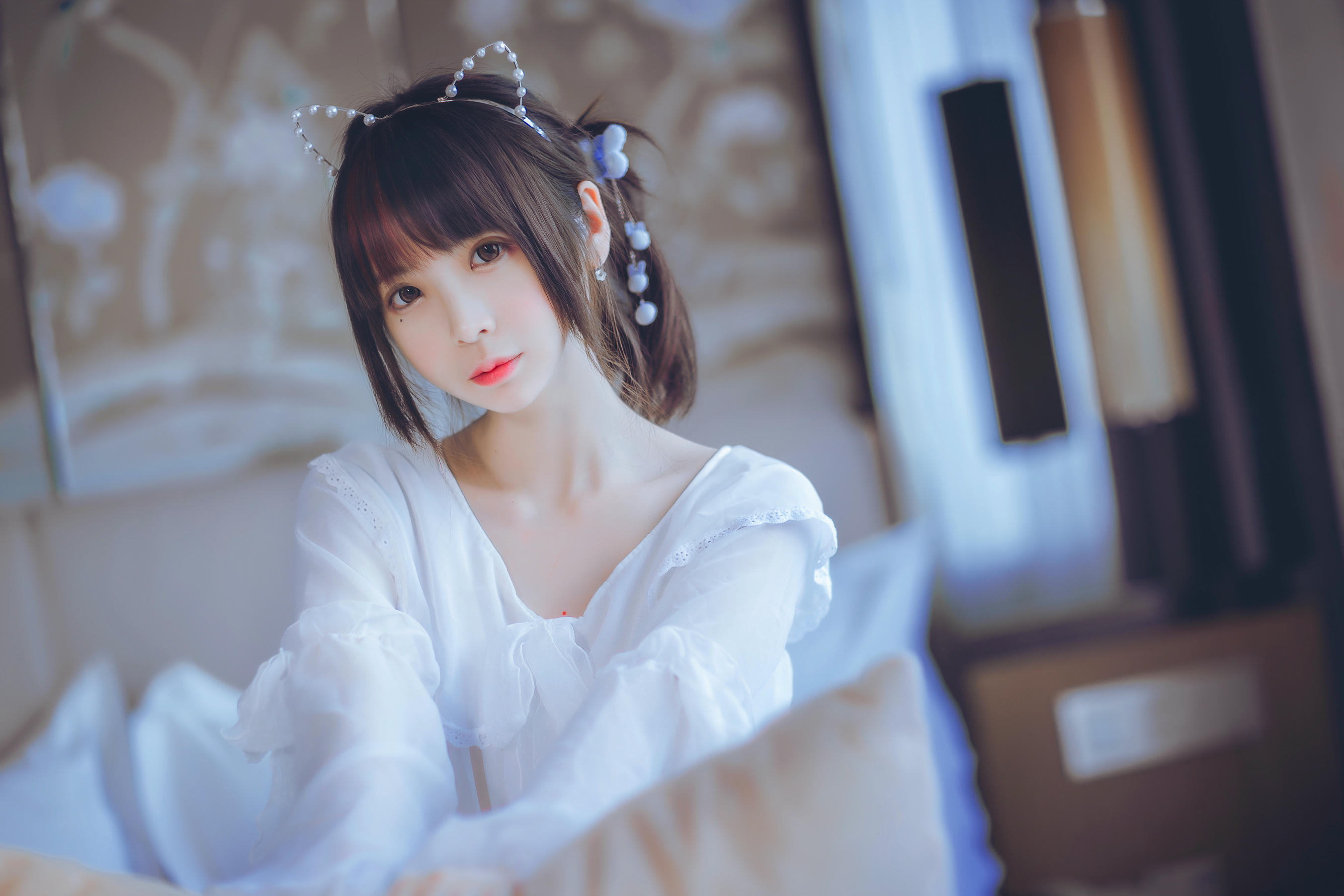 疯猫ss NO.002 白色睡衣 [24P-182MB]_第1集