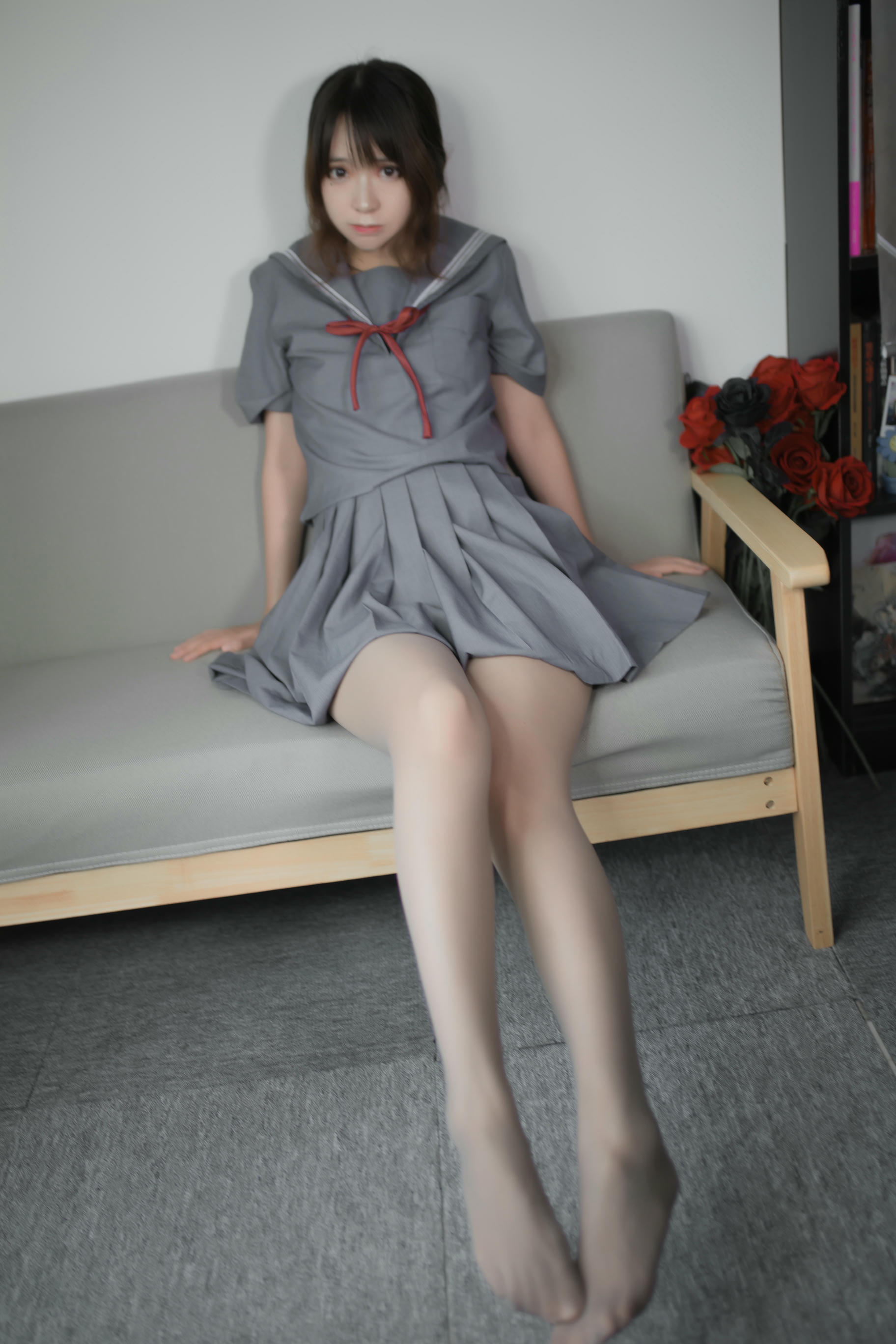 疯猫ss NO.033 蓝灰JK [29P-180MB]_第1集