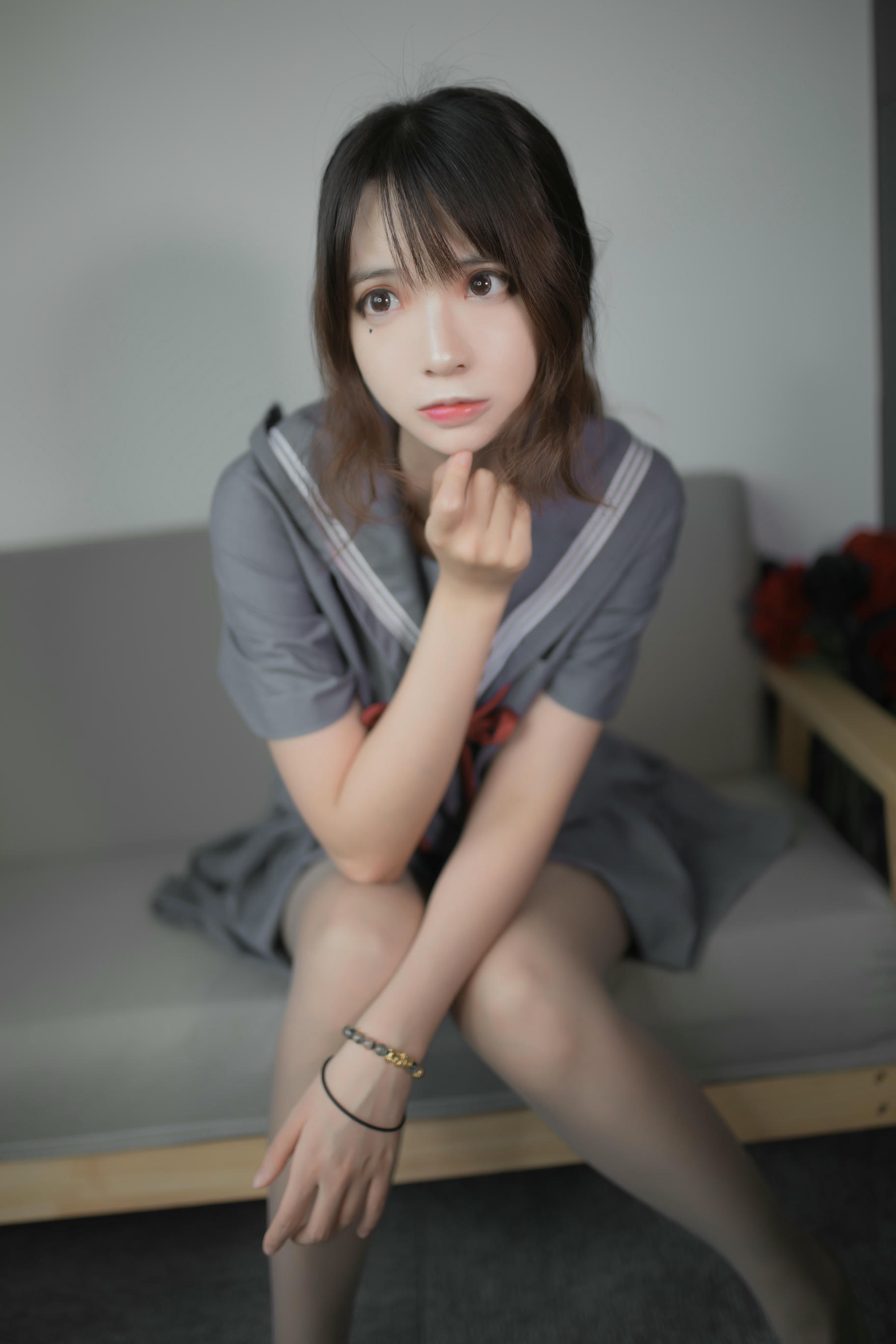 疯猫ss NO.033 蓝灰JK [29P-180MB]_第1集
