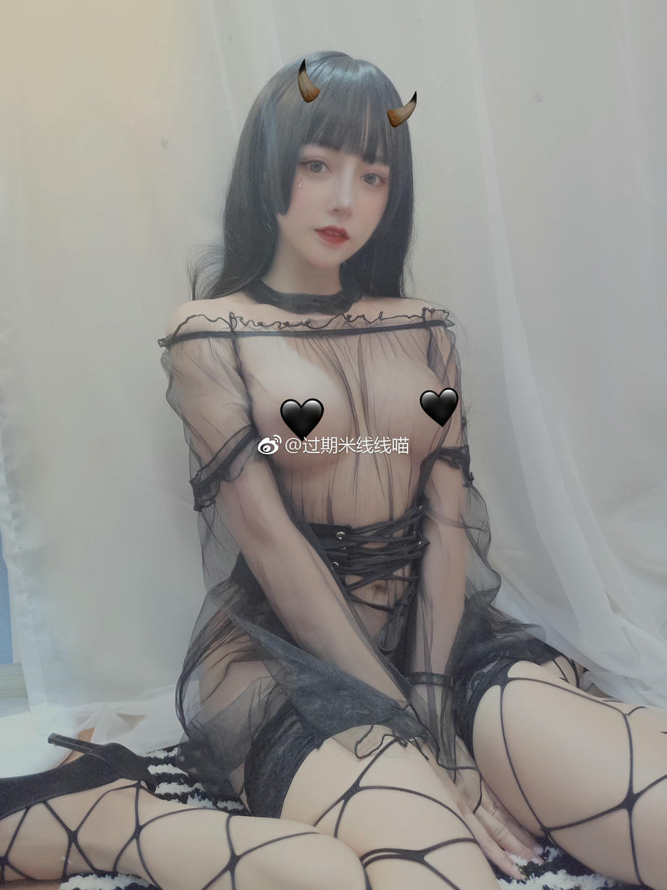 过期米线线喵 NO.016 黑纱 [36P-53MB]_第1集