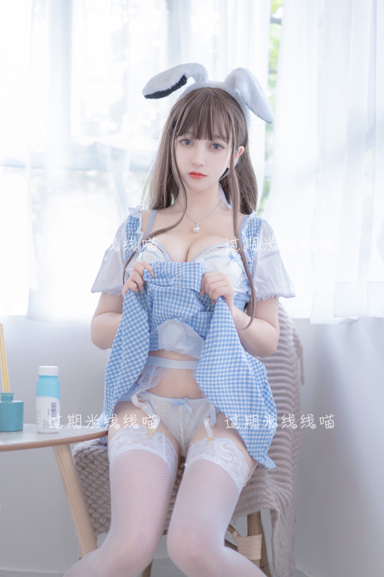 过期米线线喵 NO.046 蓝白 [55P-106MB]_第1集